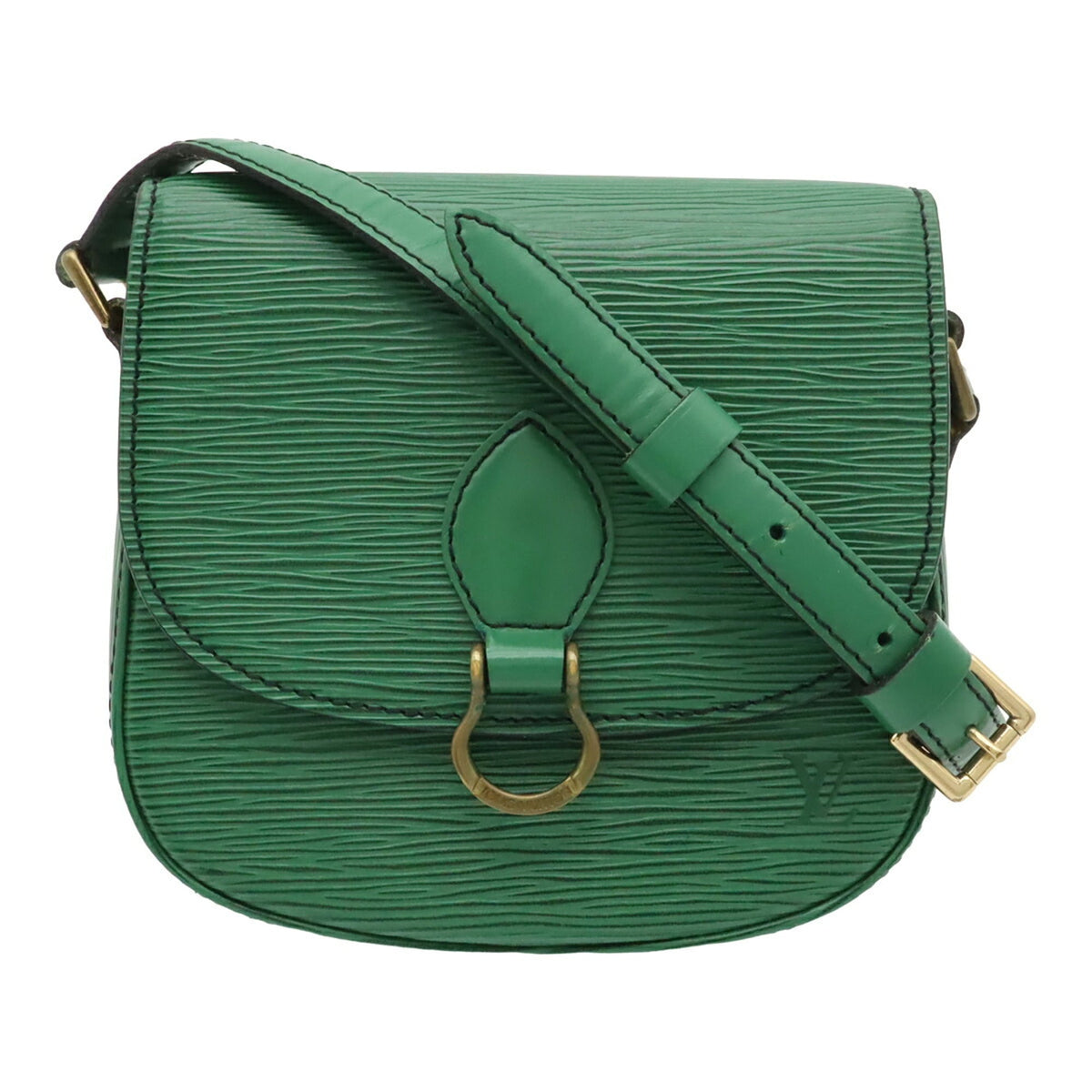 Louis Vuitton Borneo Green Green Epi Leather Pochette Shoulder Bag (Pre-Owned)
