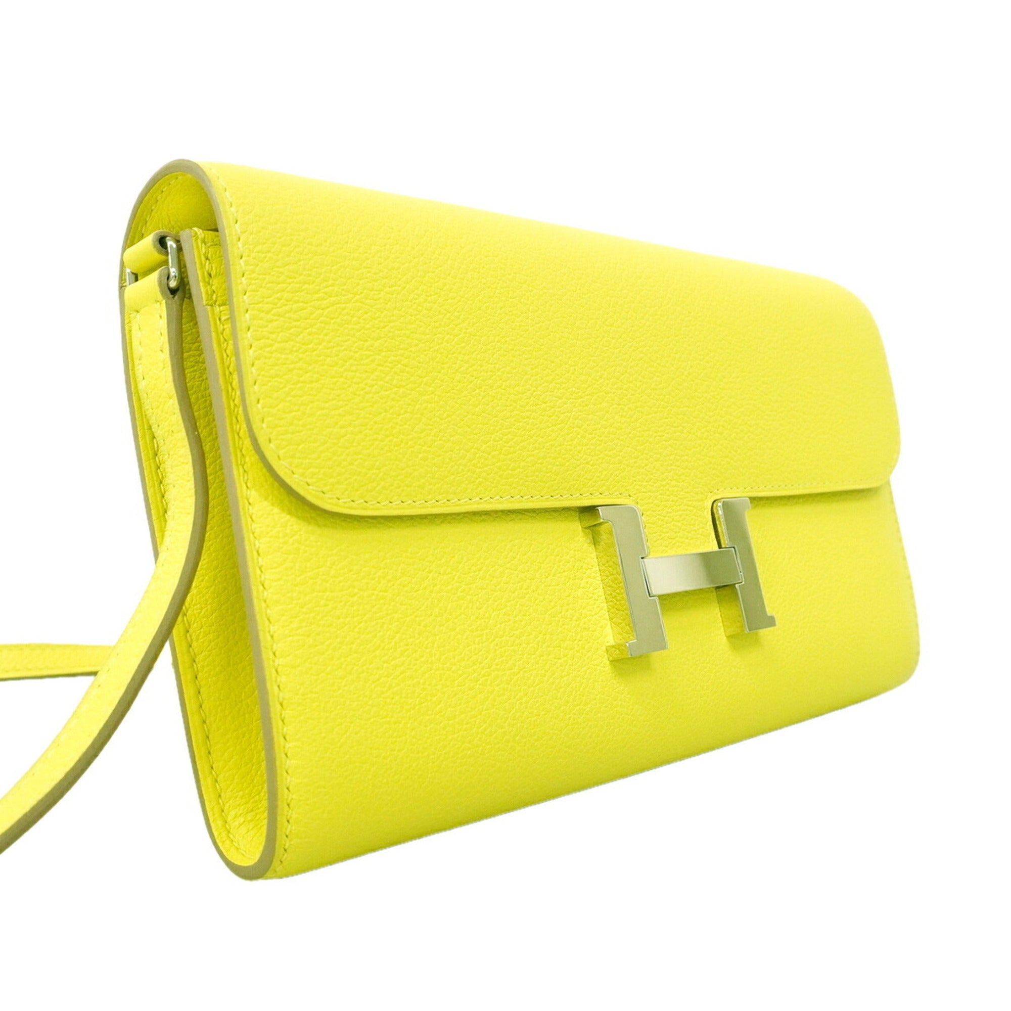 Hermes Lime Chain/Shoulder Wallet (Pre-Owned)