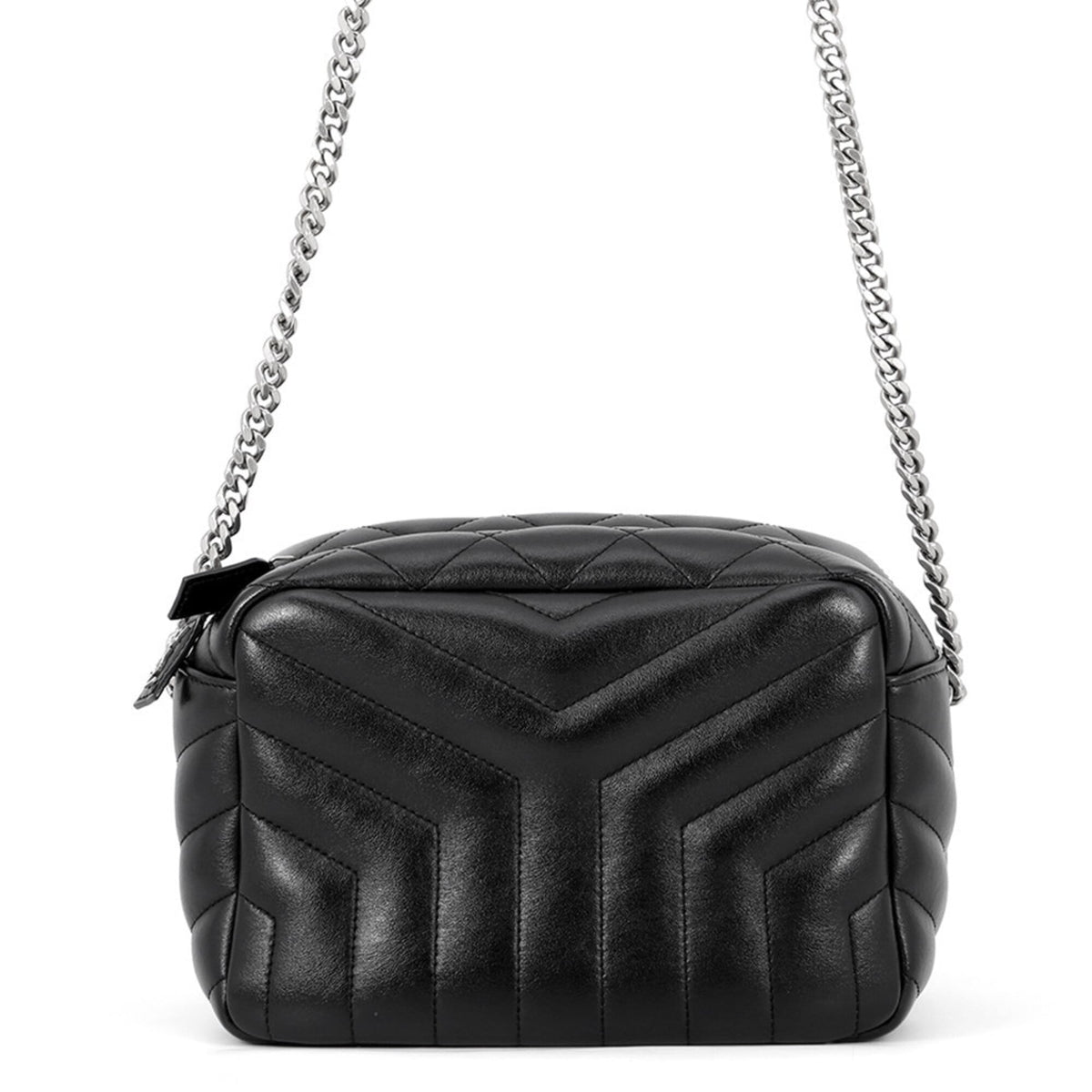 Yves Saint Laurent Black Leather Handbag Shoulder Bag (Pre-Owned)