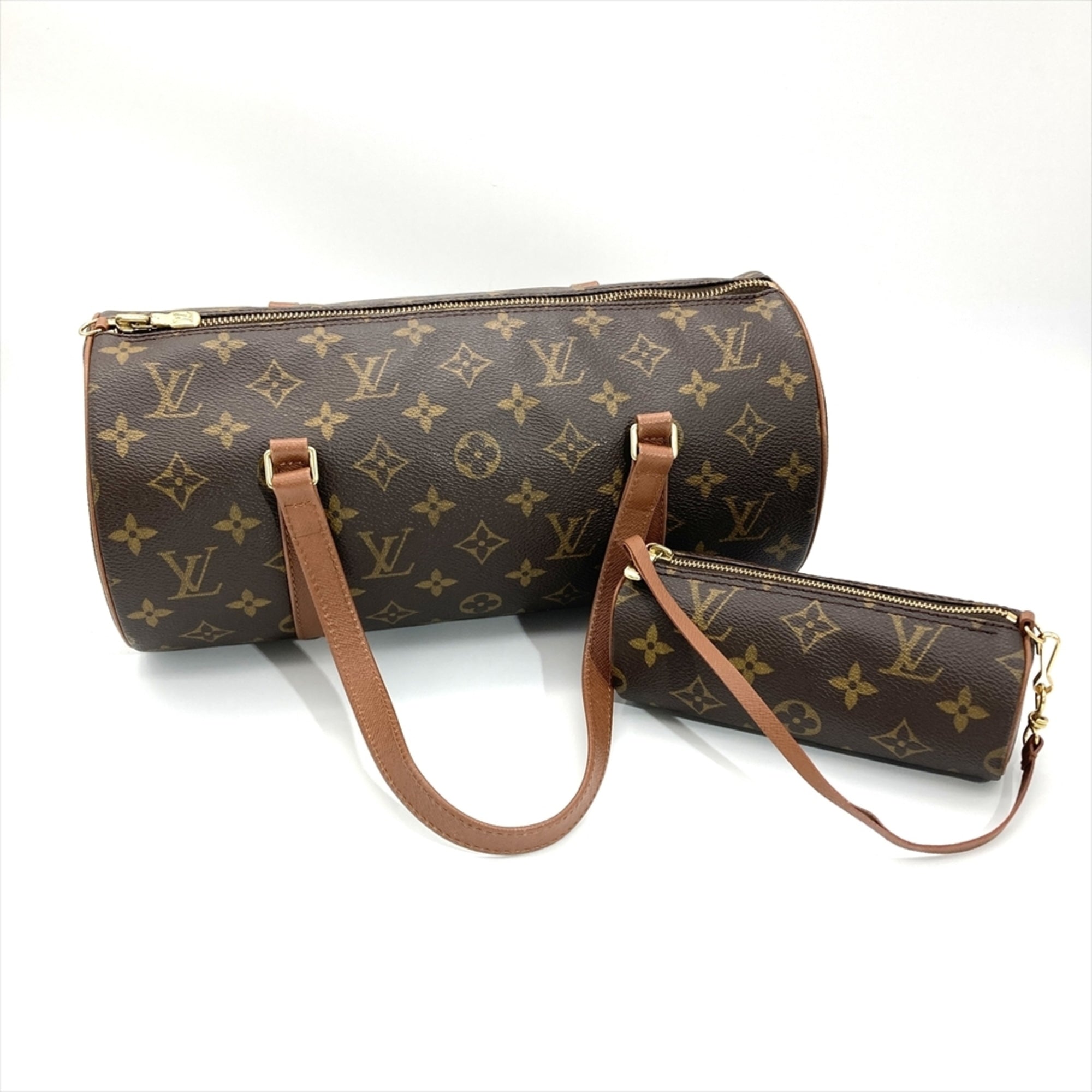 Louis Vuitton Brown Monogram Canvas Handbag Pouch (Pre-Owned)