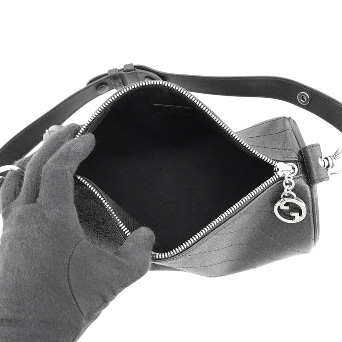 Gucci Black Leather Shoulder Bag (Pre-Owned)
