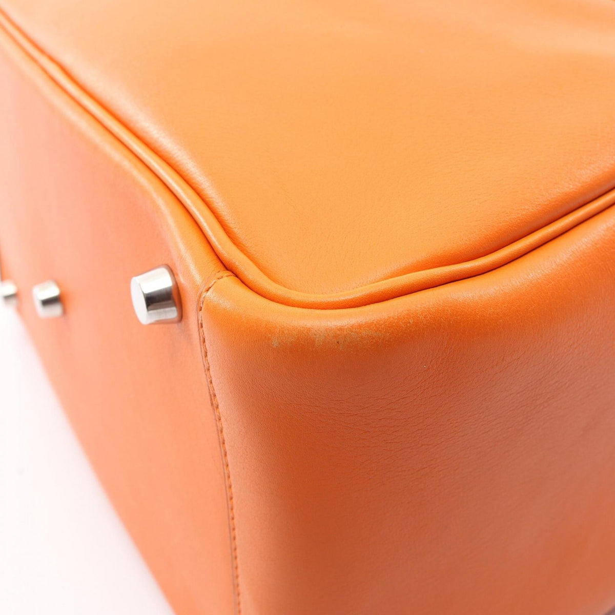 Hermes Orange Swift Leather Handbag Shoulder Bag (Pre-Owned)