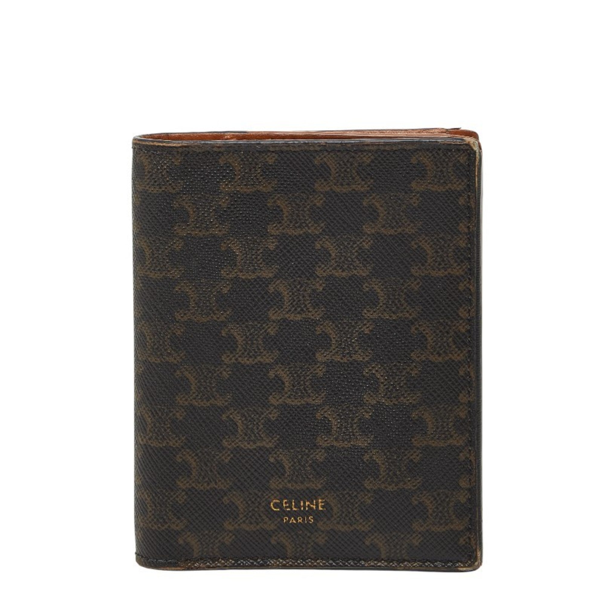 Celine Black Brown Pvc Leather Wallet (Bi-Fold) (Pre-Owned)