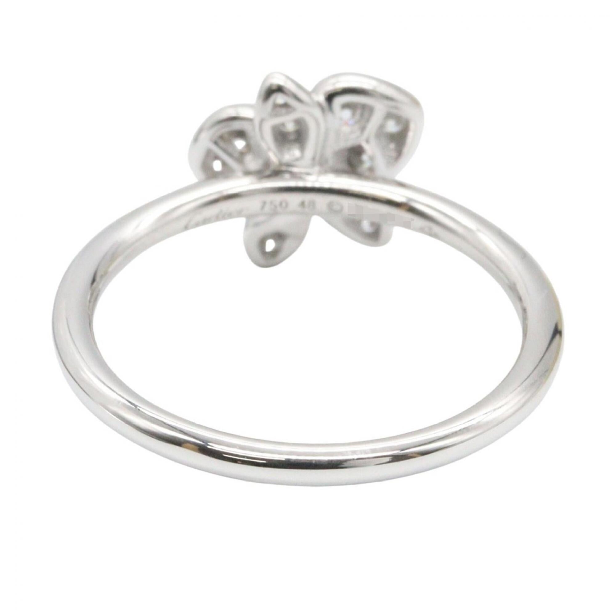 Cartier Silver Clear White Gold (18K) Band Ring (Pre-Owned)