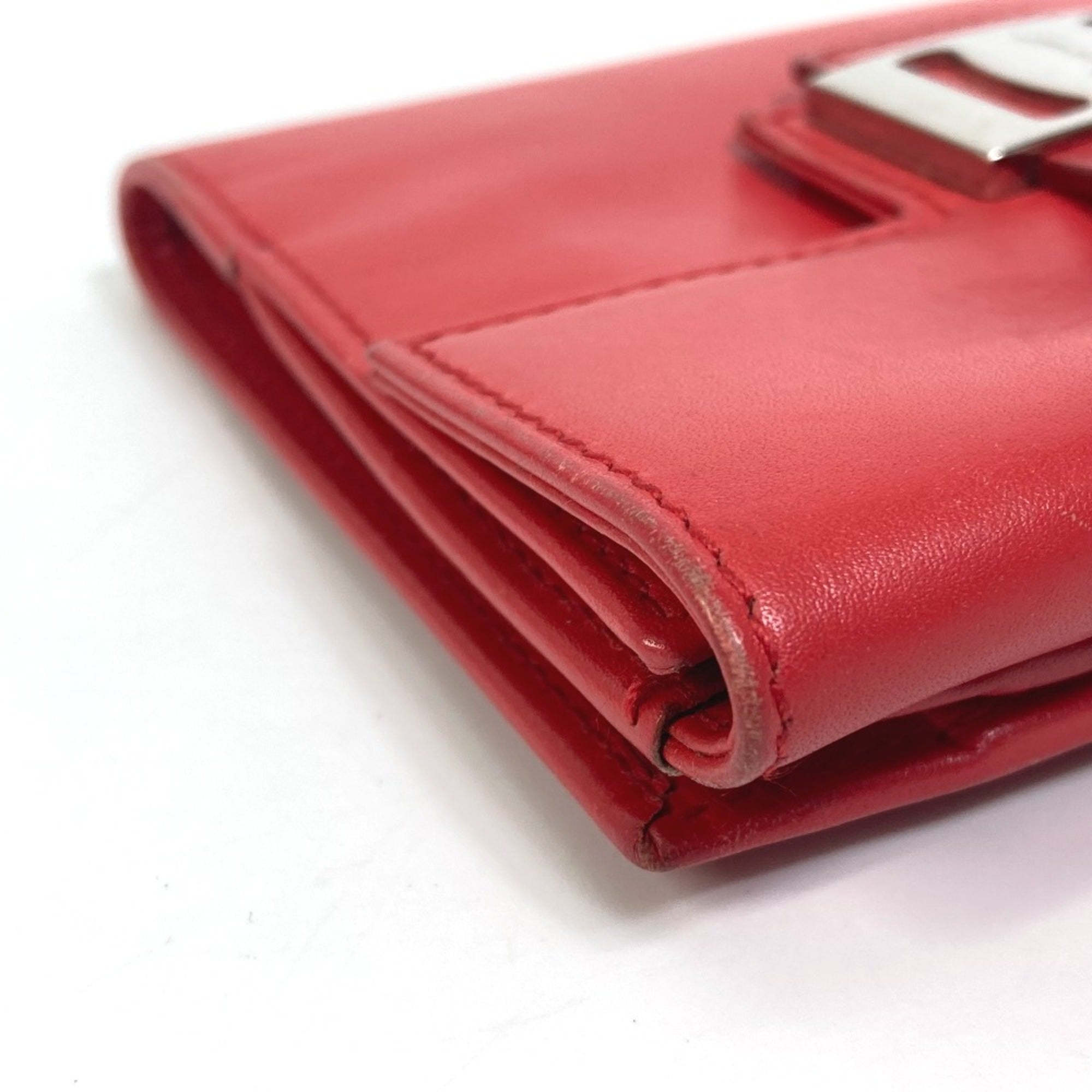 Salvatore Ferragamo Red Leather Wallet (Bi-Fold) (Pre-Owned)