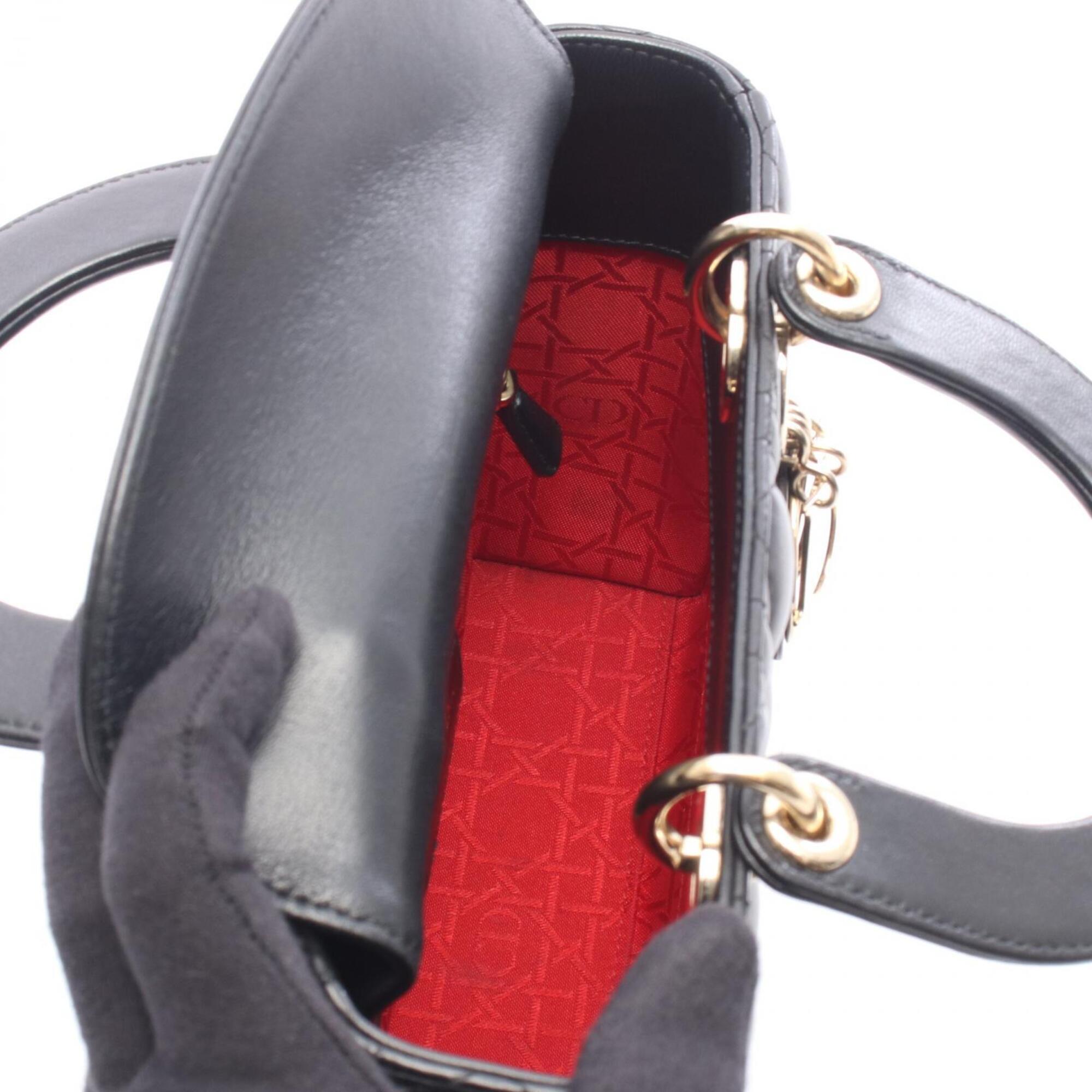 Christian Dior Black Leather Handbag (Pre-Owned)