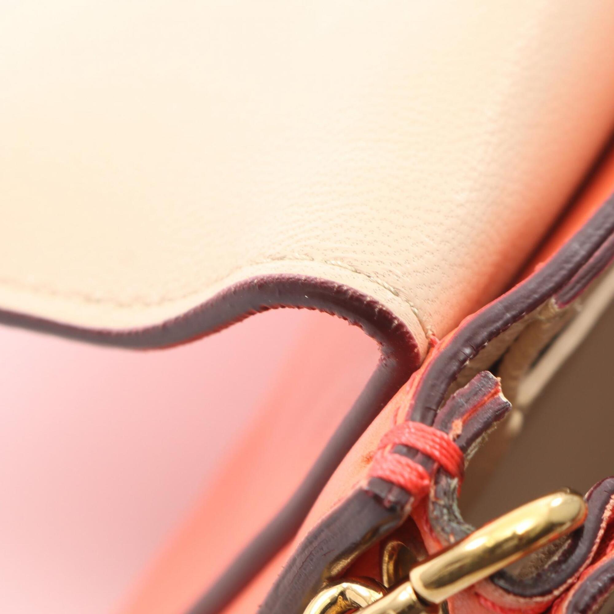 Chloé Orange Leather Handbag Shoulder Bag (Pre-Owned)