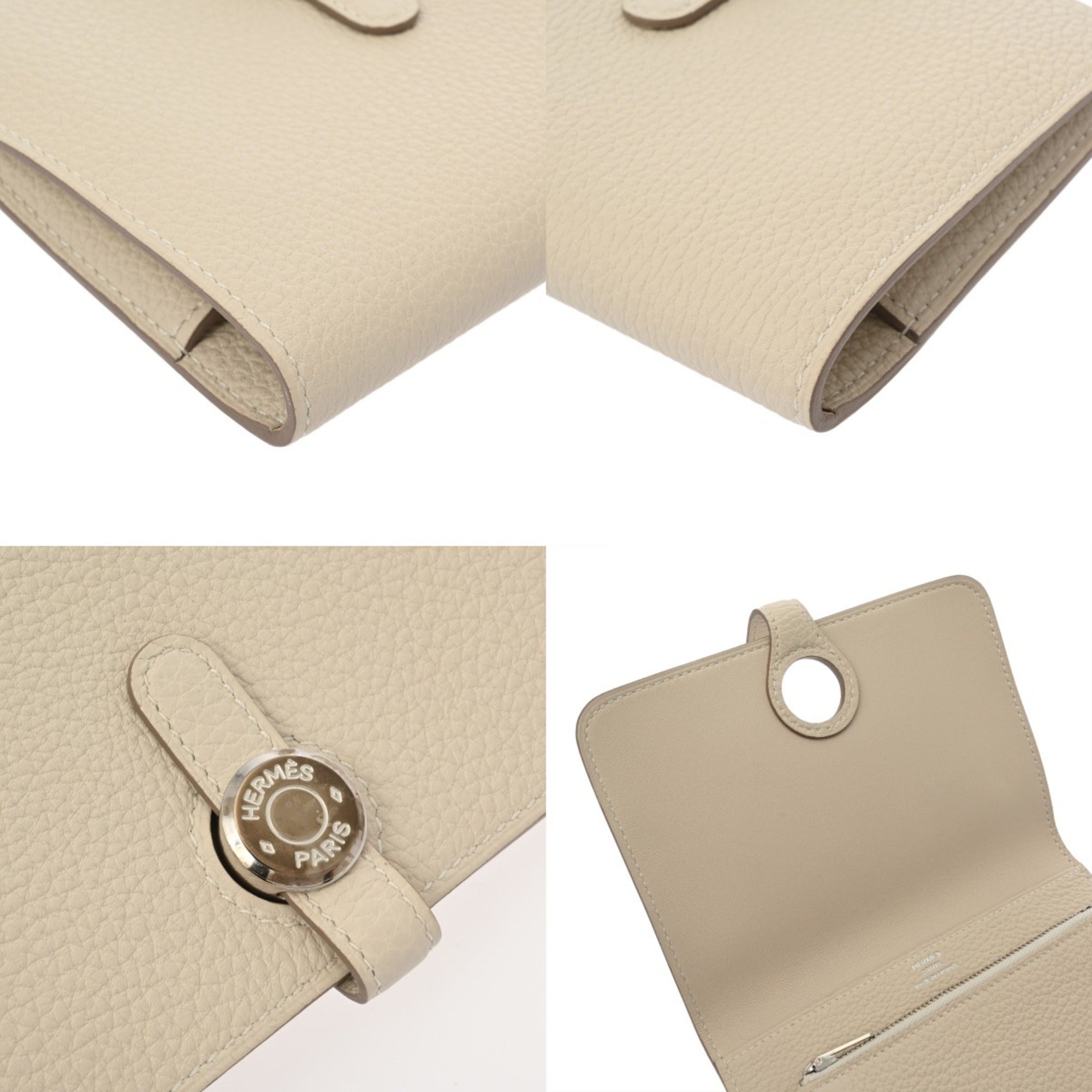 Hermes Togo Leather Wallet (Bi-Fold) (Pre-Owned)