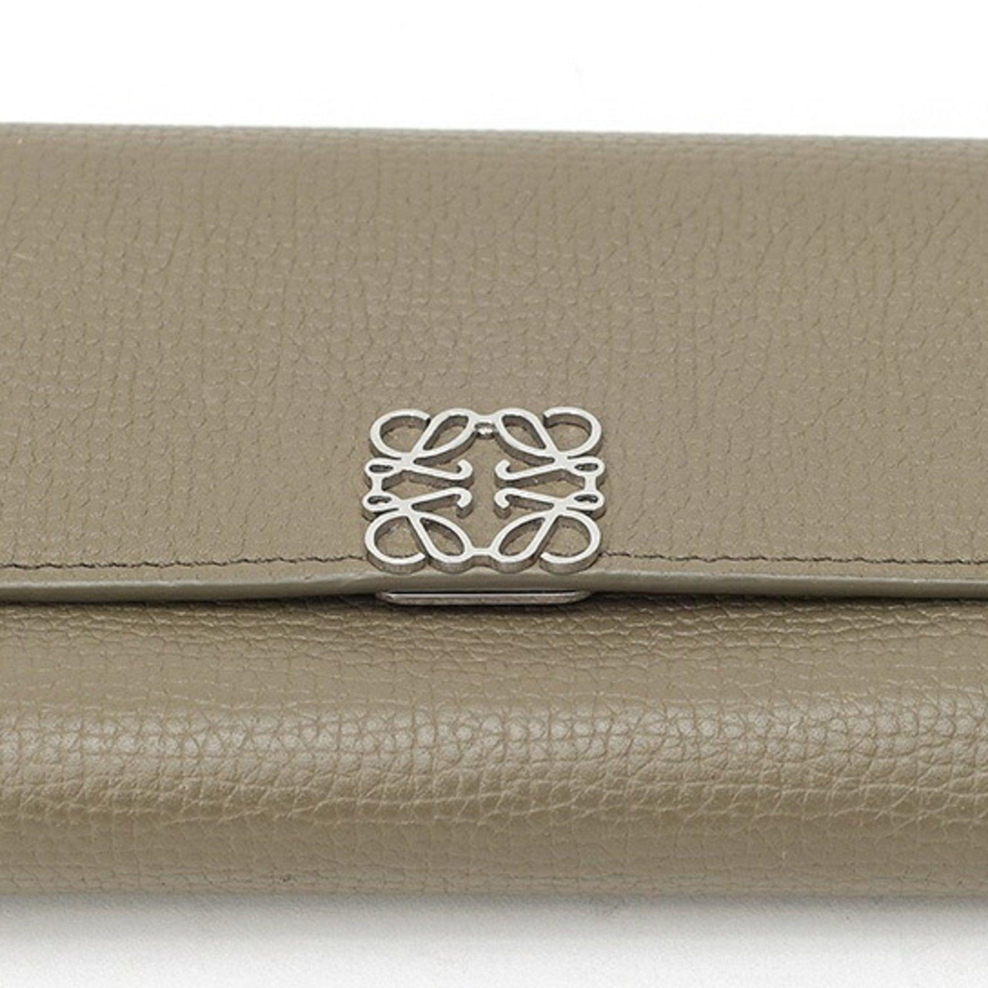 Loewe Khaki Leather Wallet (Tri-Fold) (Pre-Owned)