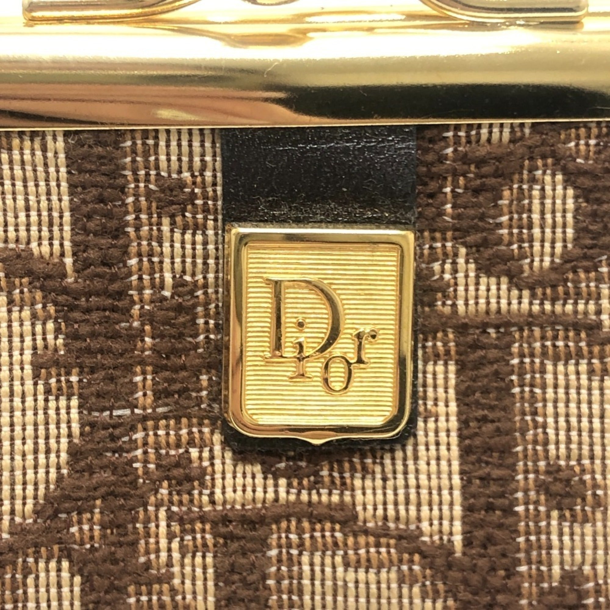 Christian Dior Brown Canvas Coin Purse/Coin Case (Pre-Owned)