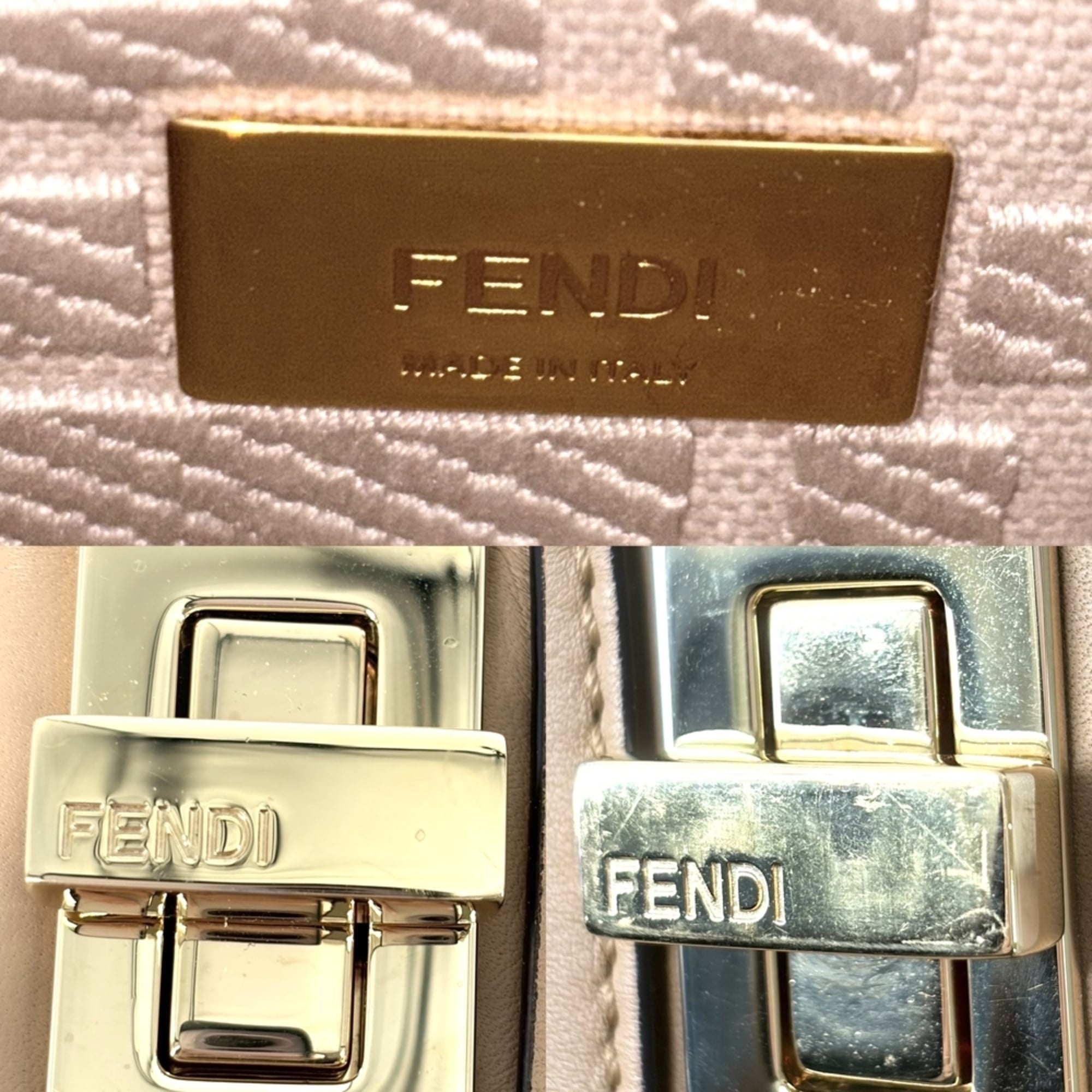 Fendi Peekaboo Brown Leather Handbag Shoulder Bag (Pre-Owned)