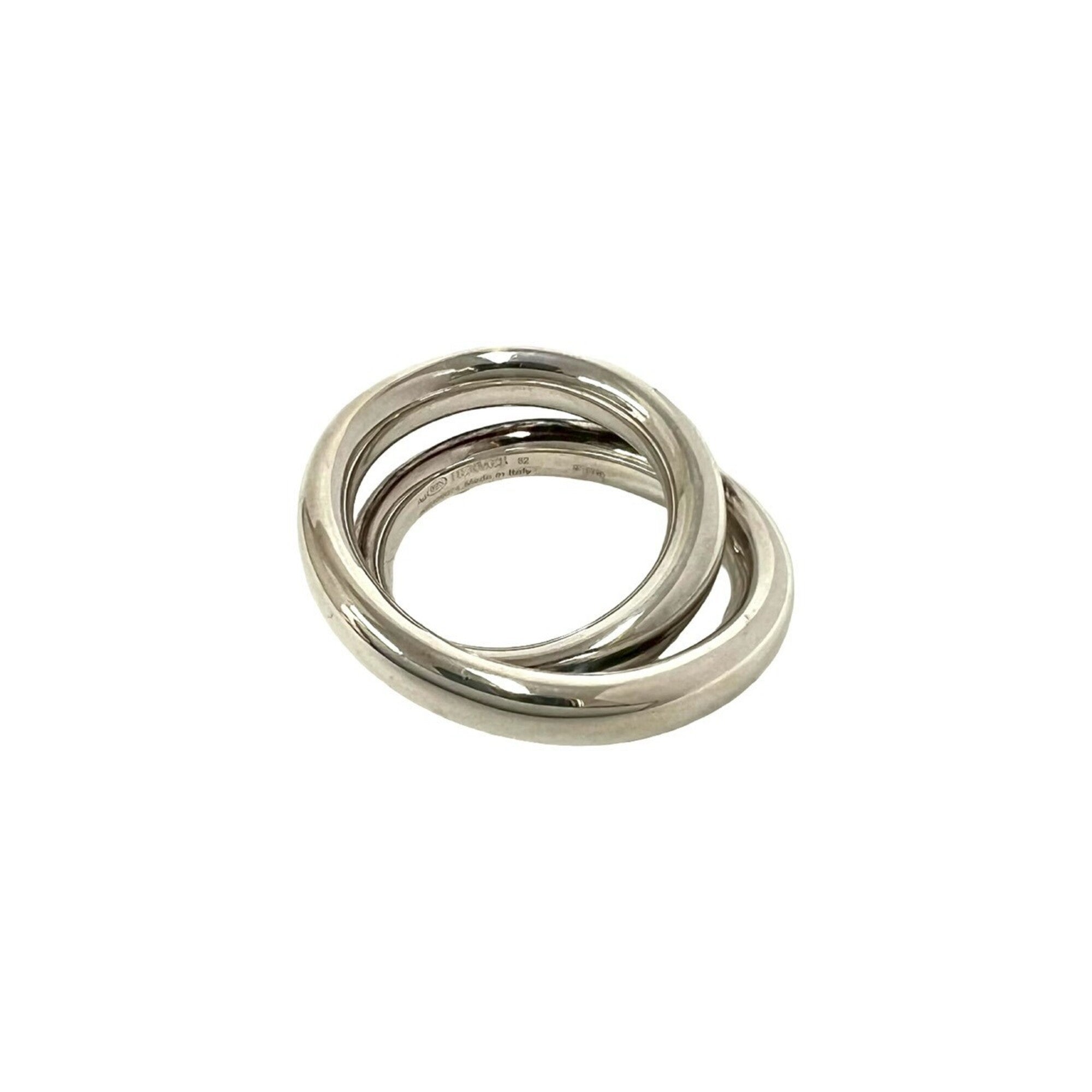 Hermes Silver Silver 925 Band Ring (Pre-Owned)