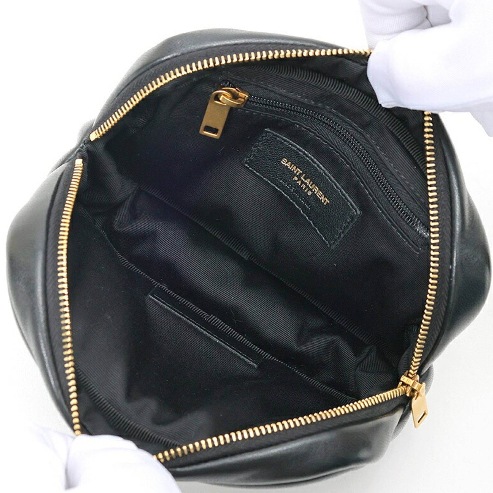 Saint Laurent Black Leather Pouch (Pre-Owned)