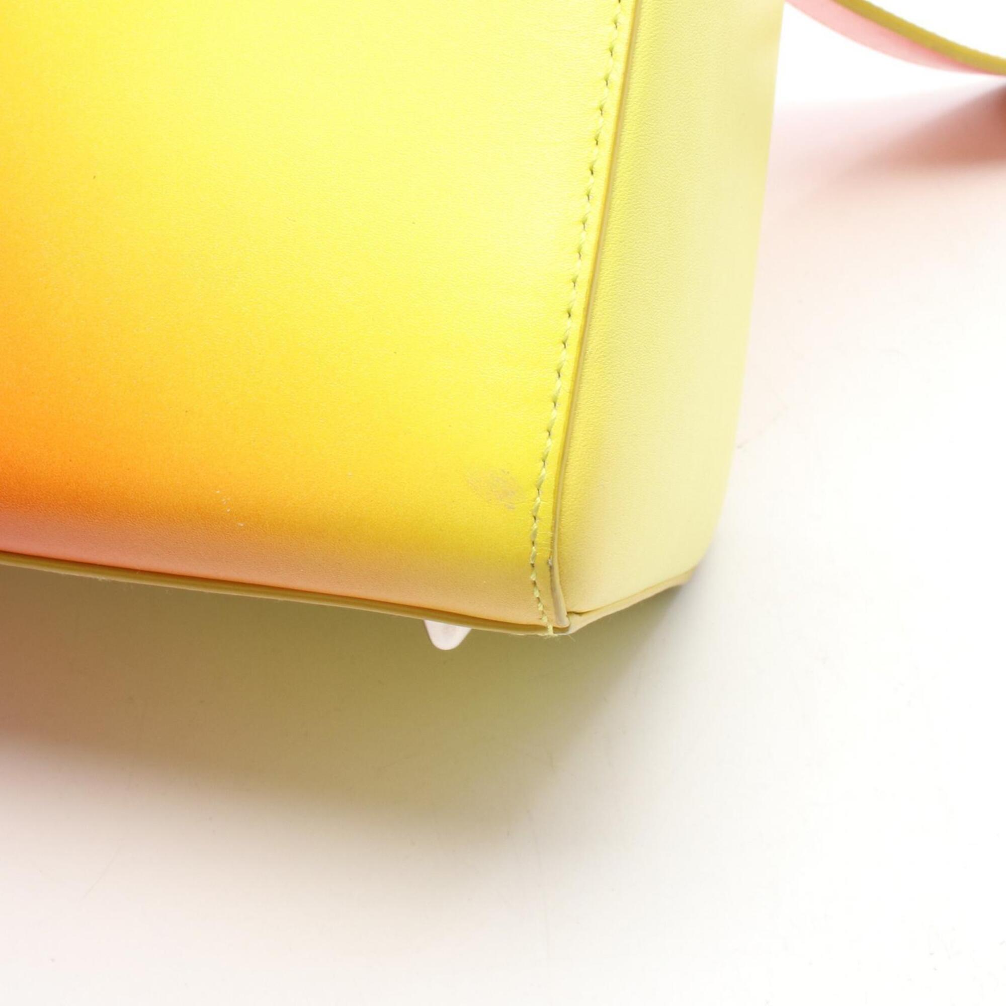 Christian Dior Orange Yellow Leather Handbag (Pre-Owned)