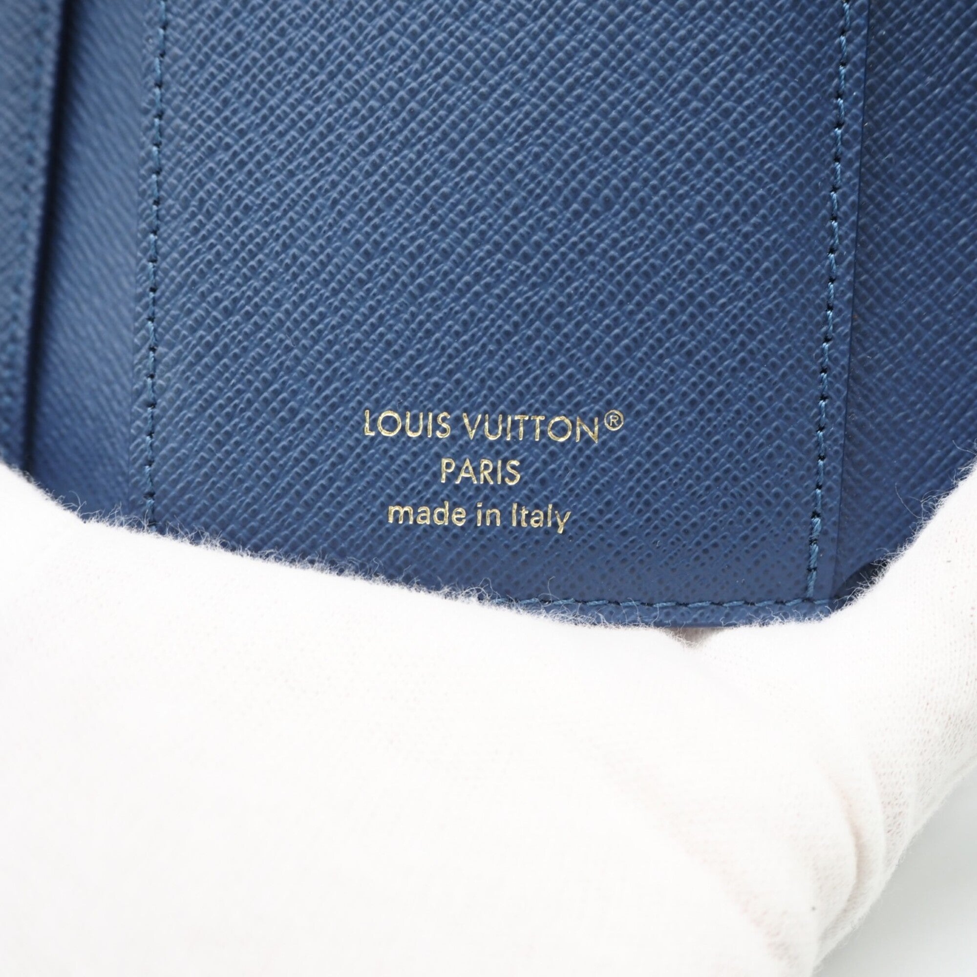 Louis Vuitton Monogram Denim Blue Denim Leather Wallet (Tri-Fold) (Pre-Owned)