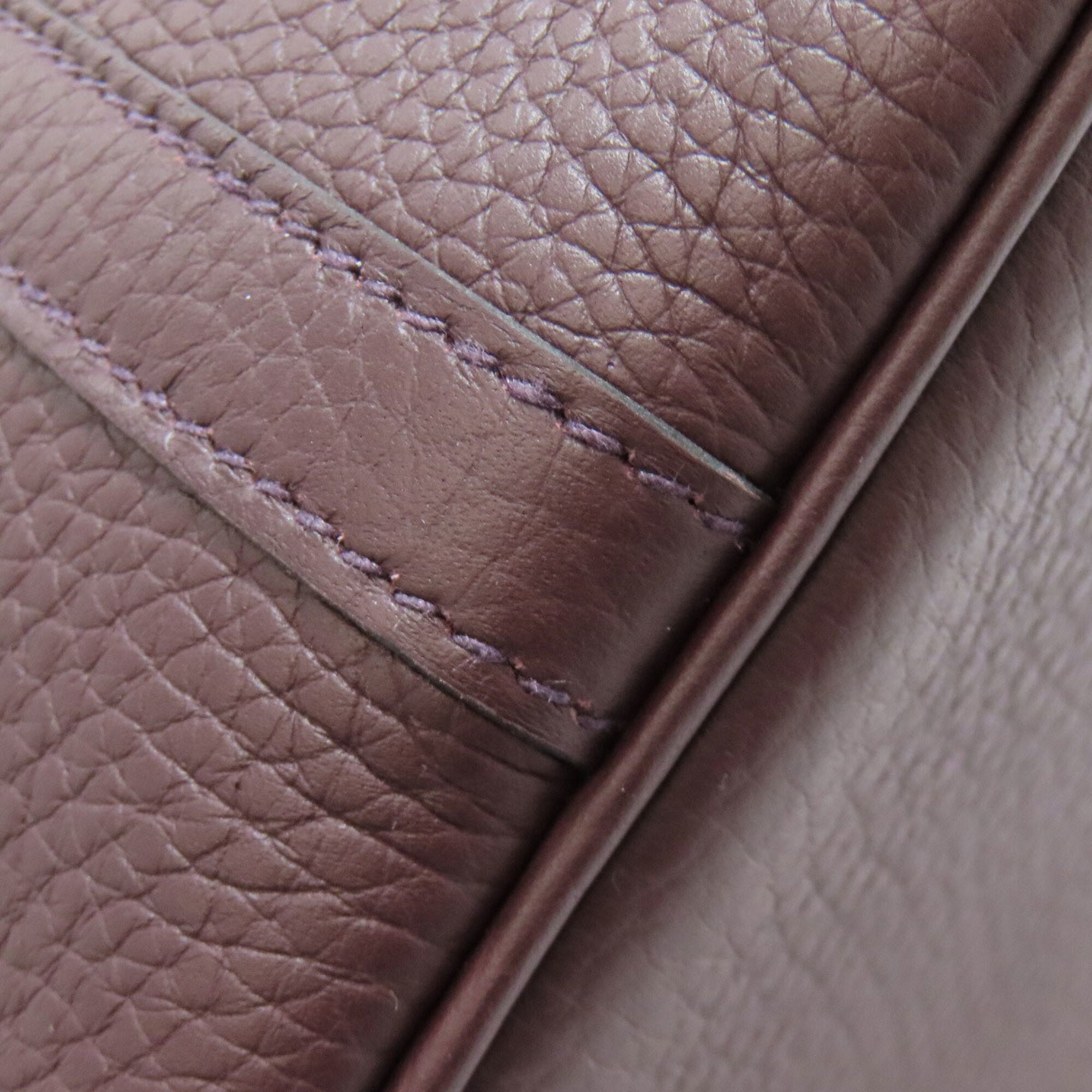 Hermes Bordeaux Taurillon Clemence Leather Handbag (Pre-Owned)