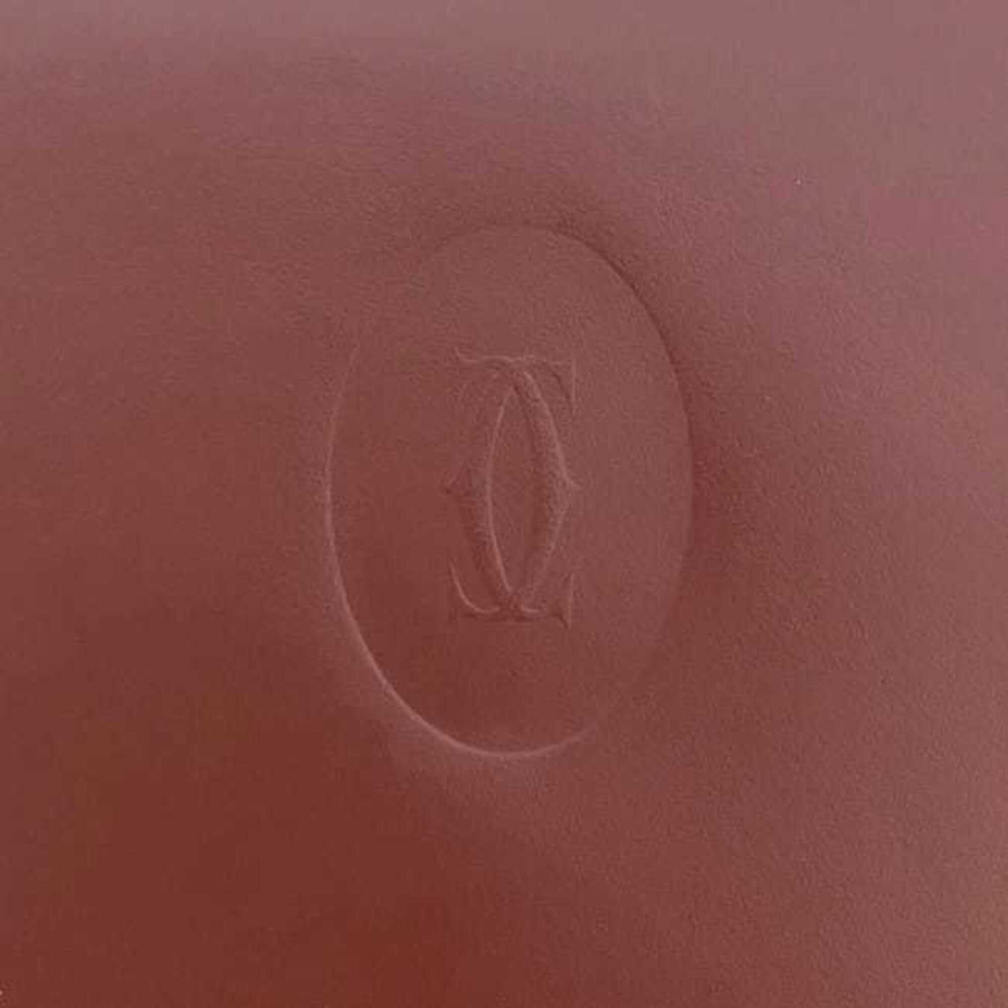 Cartier Must Bordeaux Leather Long Wallet (Bi-Fold) (Pre-Owned)