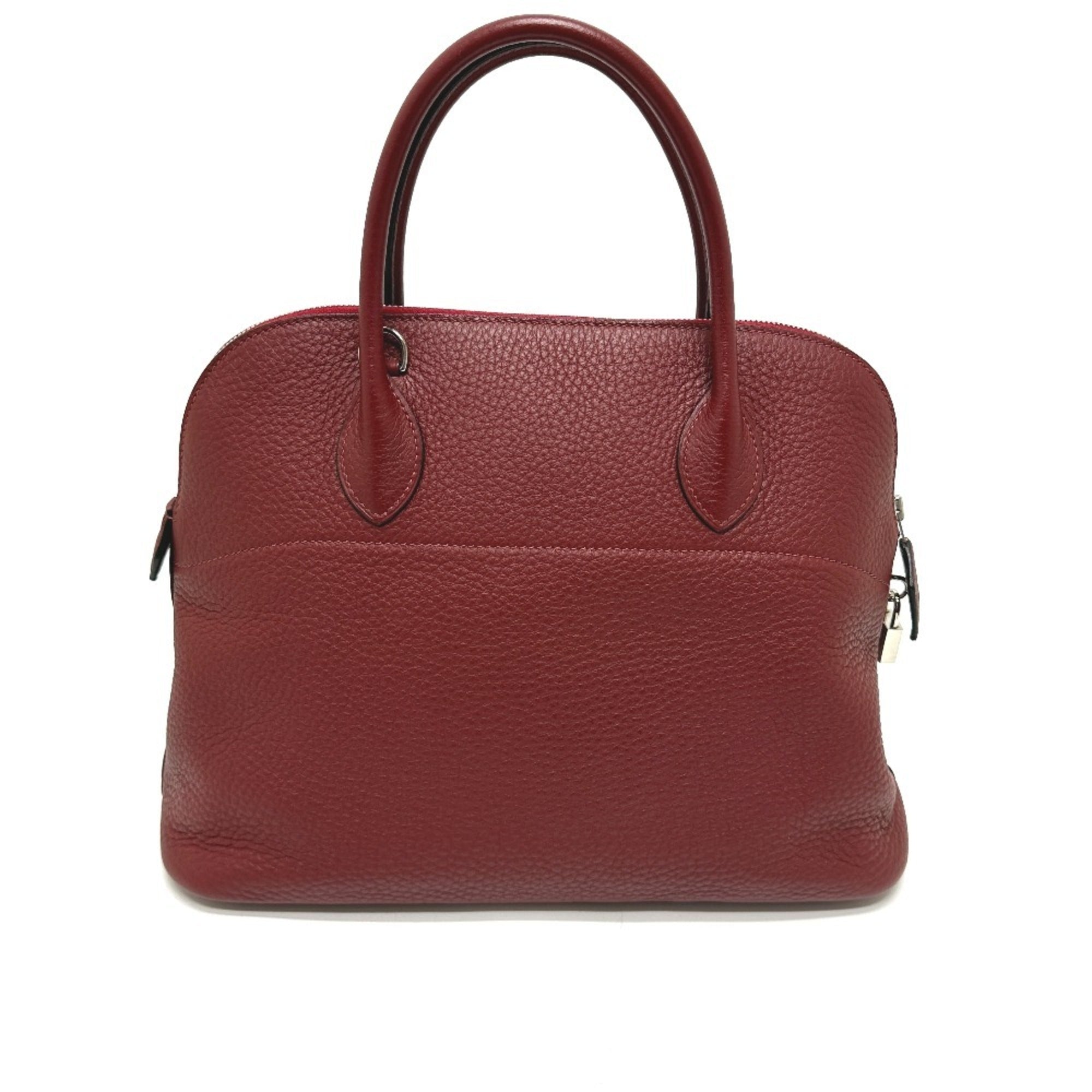 Hermes Bolide Red Color Taurillon Clemence Leather Handbag Shoulder Bag (Pre-Owned)