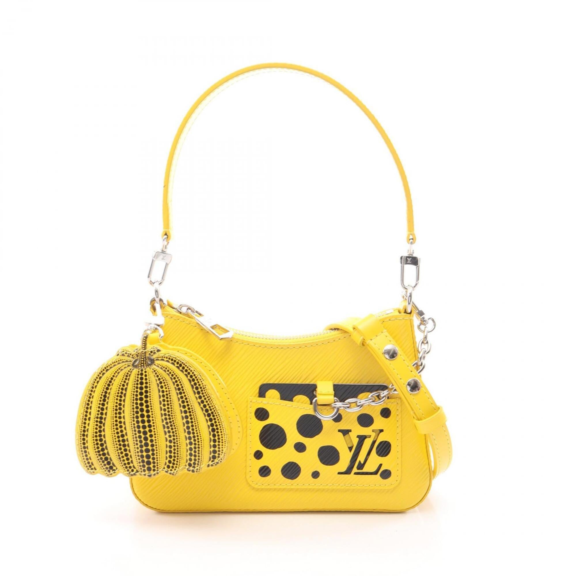 Louis Vuitton Black Yellow Leather Handbag (Pre-Owned)
