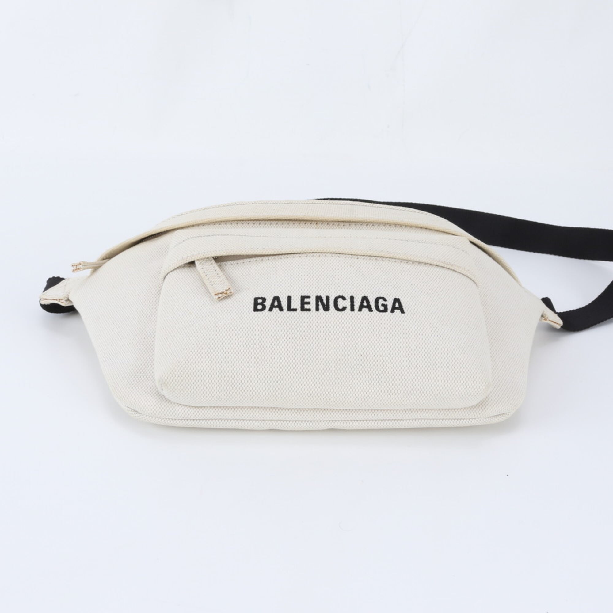 Balenciaga Black Off-White Fanny Pack (Pre-Owned)