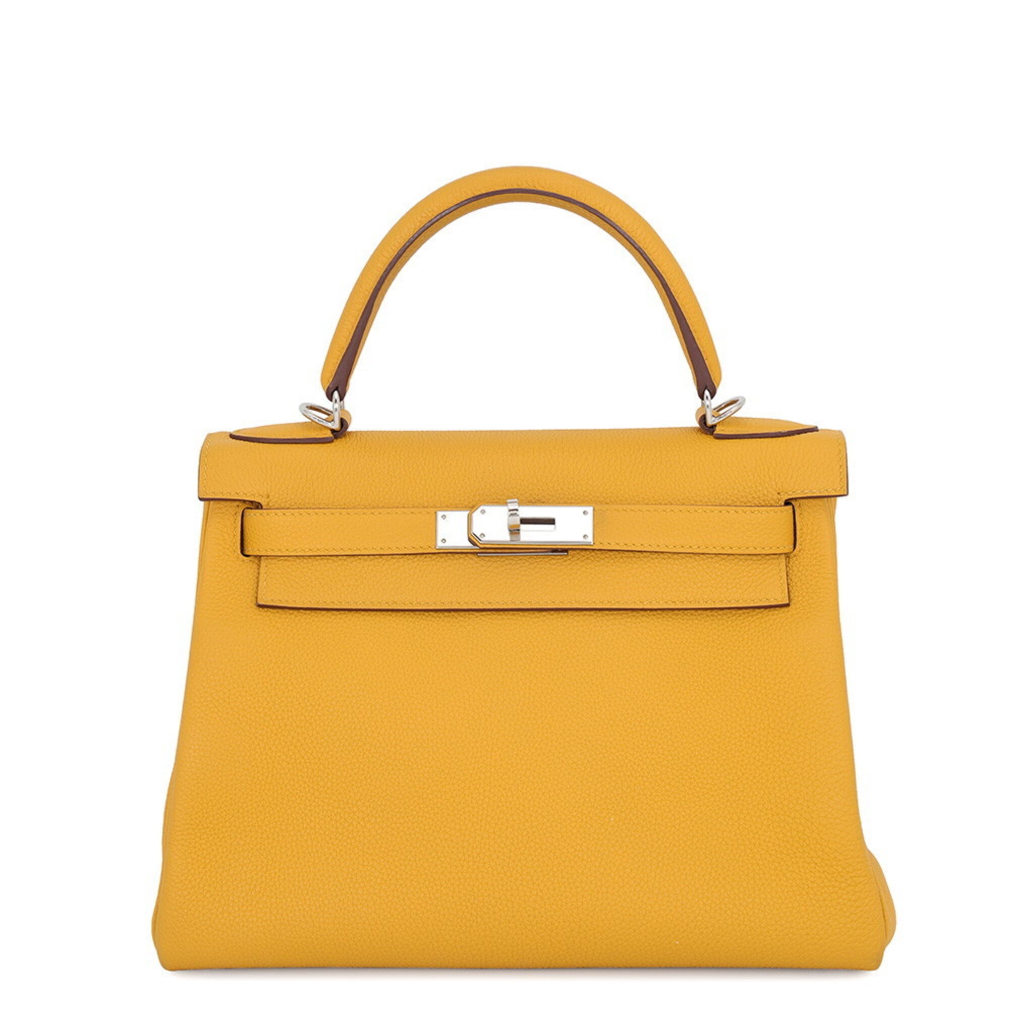 Hermes Yellow Togo Leather Handbag (Pre-Owned)