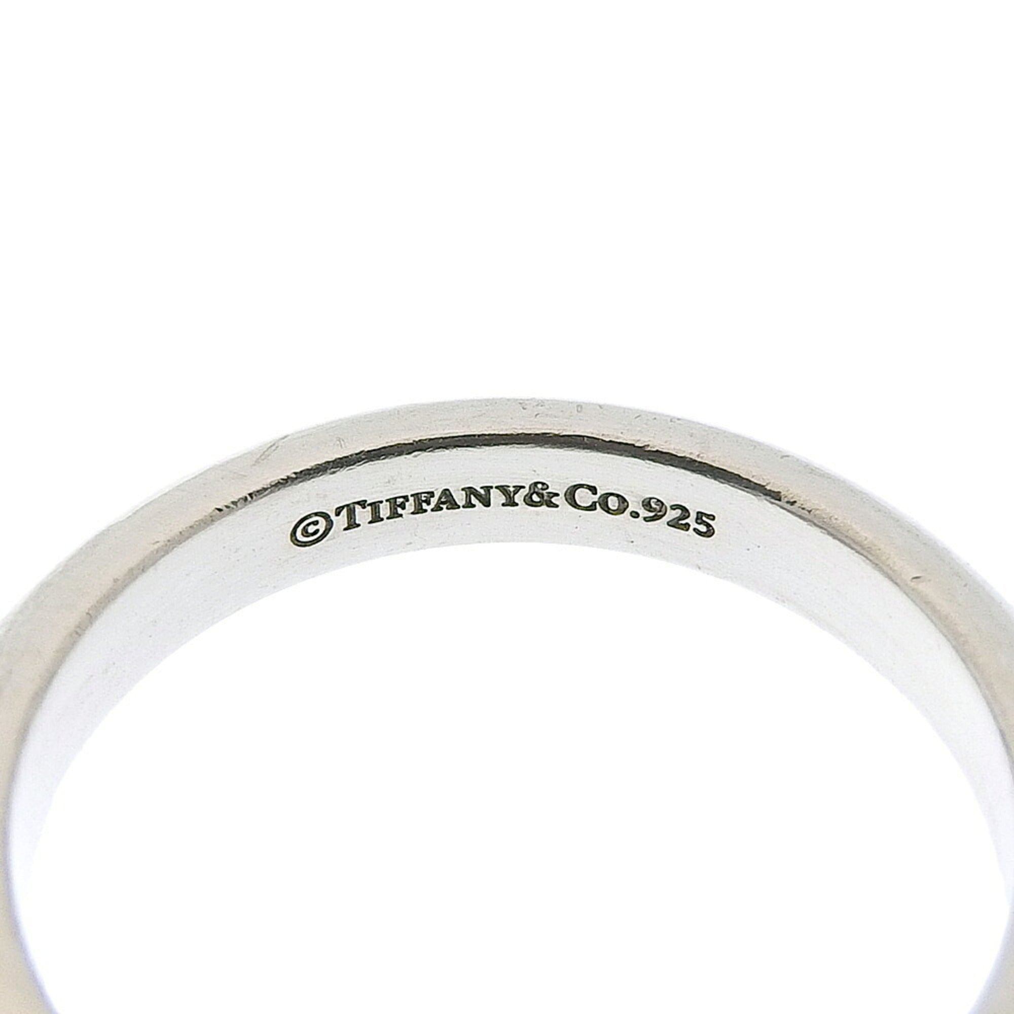 Tiffany Silver Blue Light Blue Silver 925 Band Ring (Pre-Owned)
