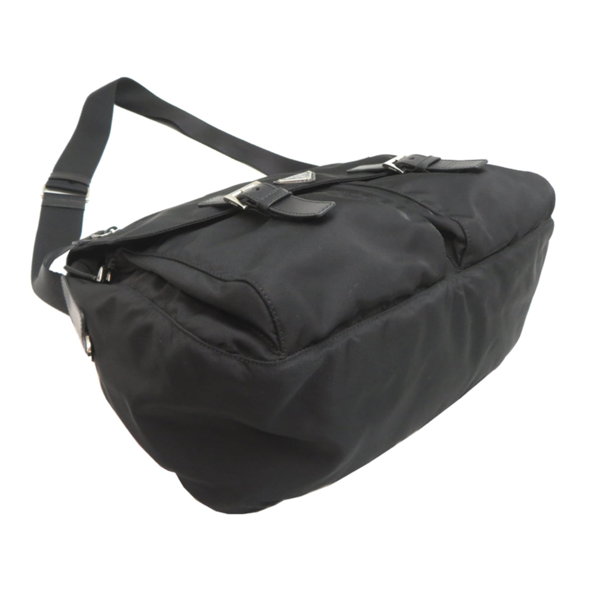 Prada Black Nylon Messenger Bag (Pre-Owned)