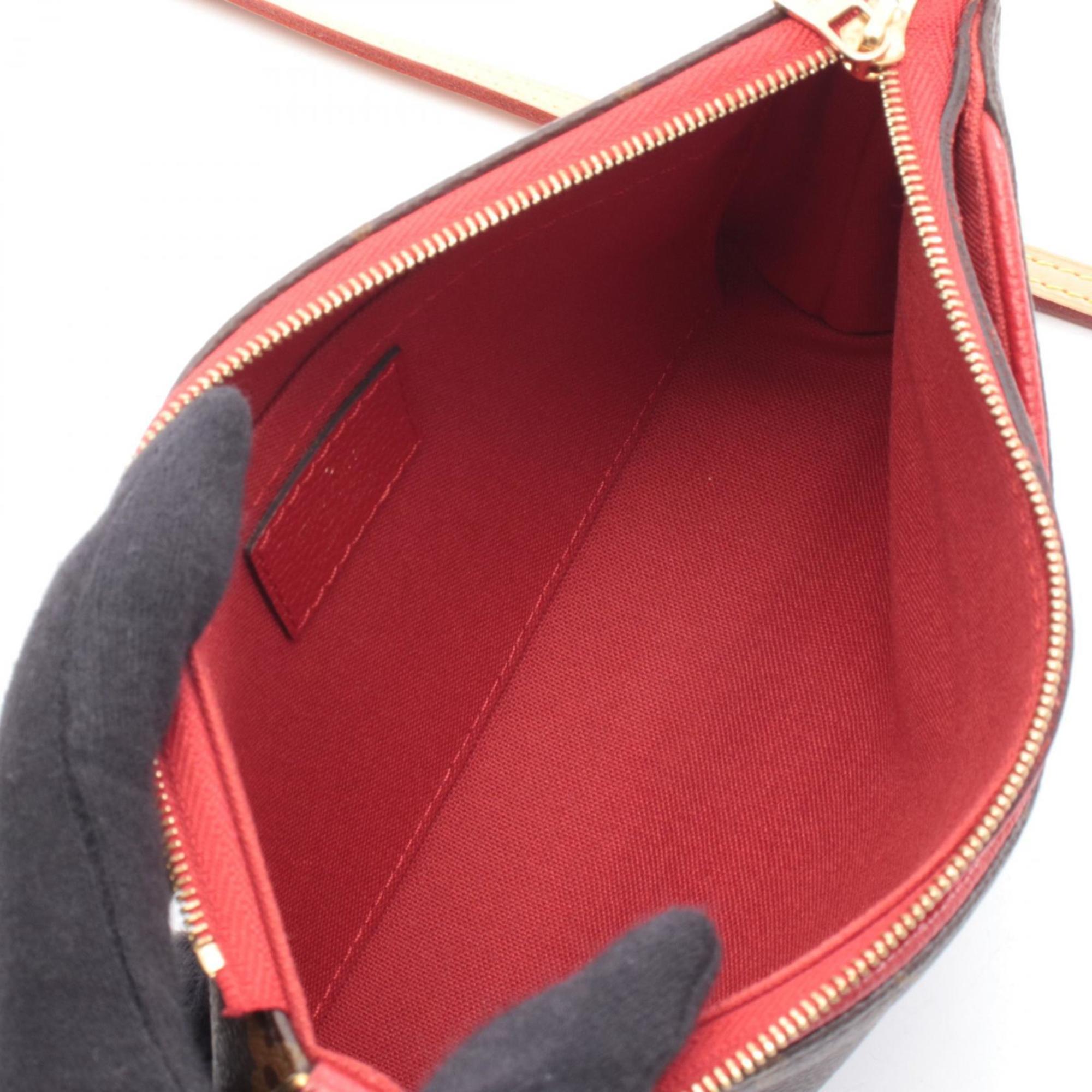 Louis Vuitton Brown Cerise Monogram Red Color Coated Canvas Leather Handbag (Pre-Owned)