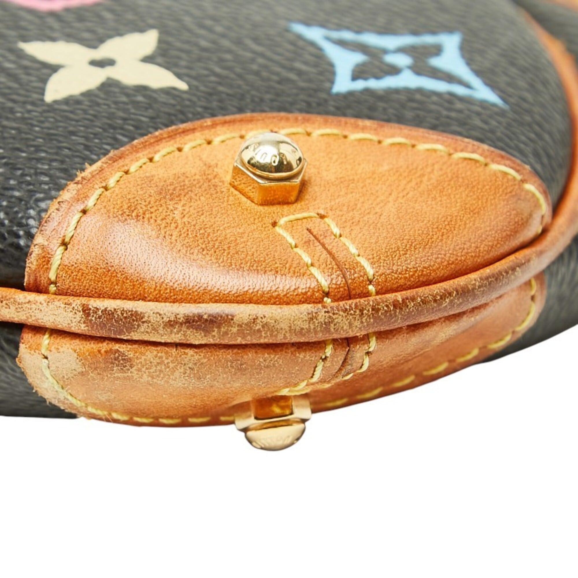 Louis Vuitton Black Monogram Multi-Color Noir Pvc Handbag Pochette Pouch (Pre-Owned)