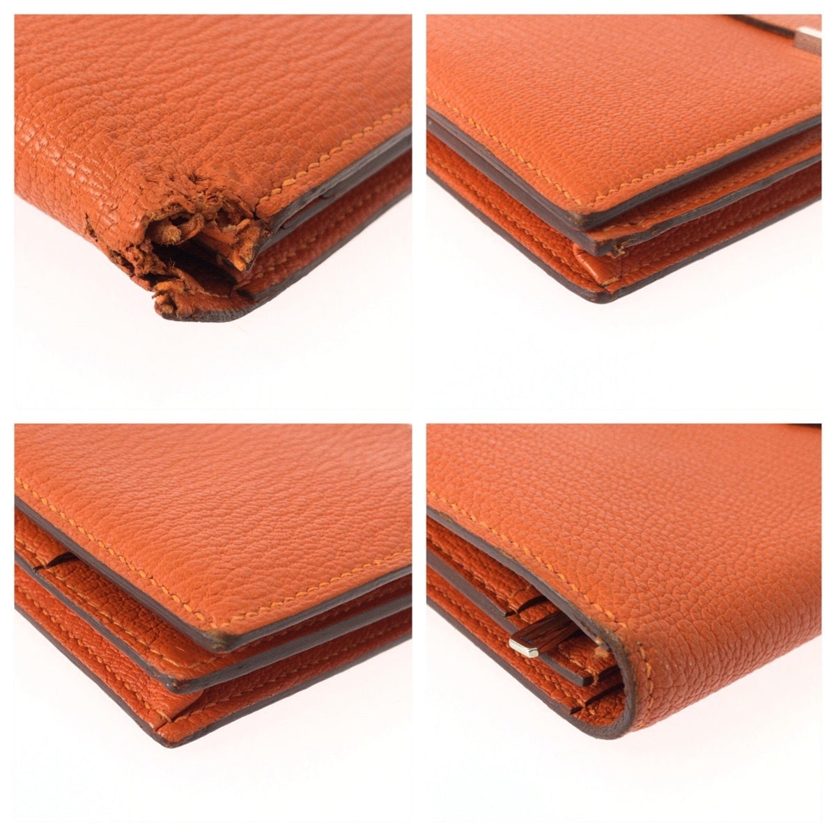 Hermes Orange Epsom Leather Wallet (Bi-Fold) (Pre-Owned)