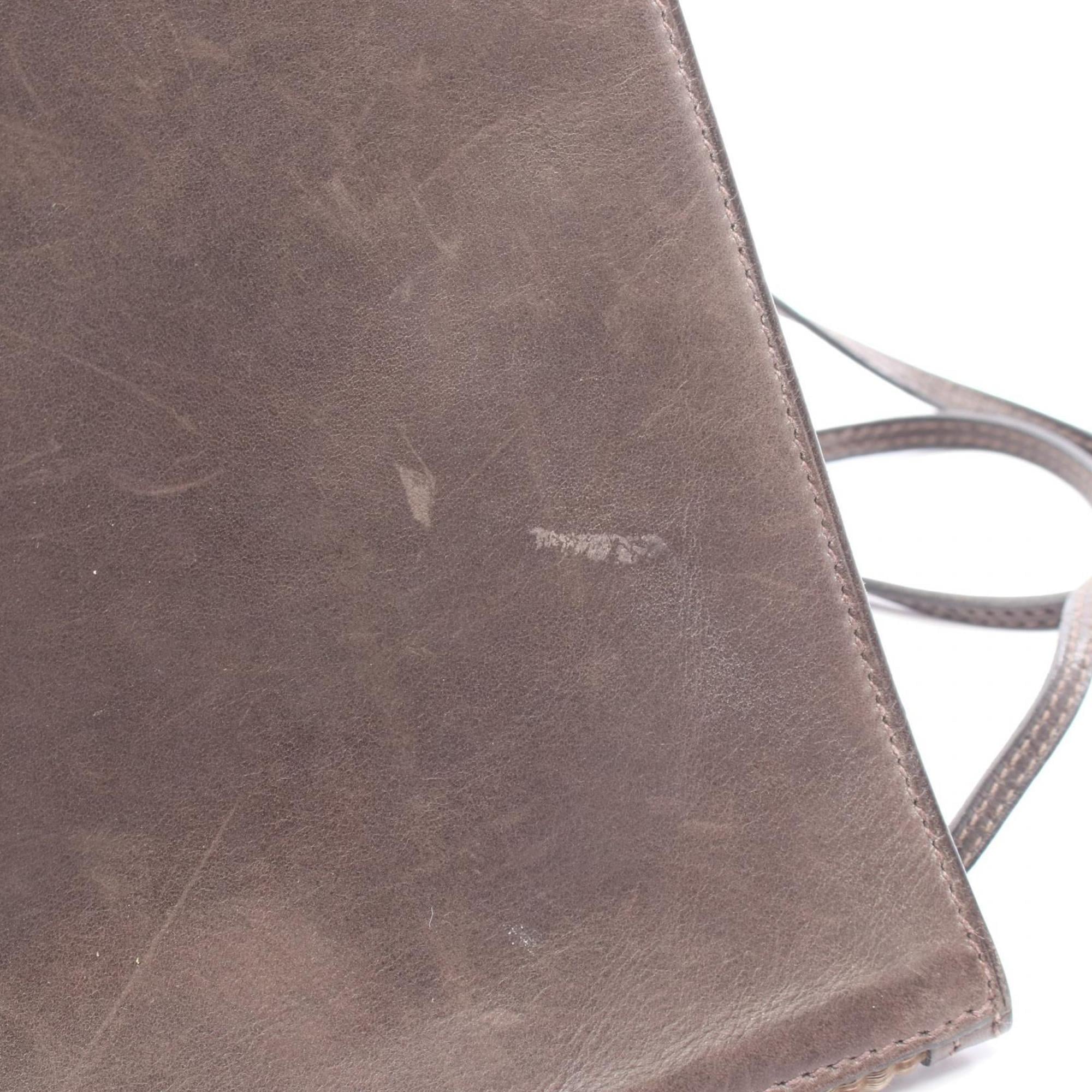 Hermes Brown Barenia Leather Leather Shoulder Bag (Pre-Owned)