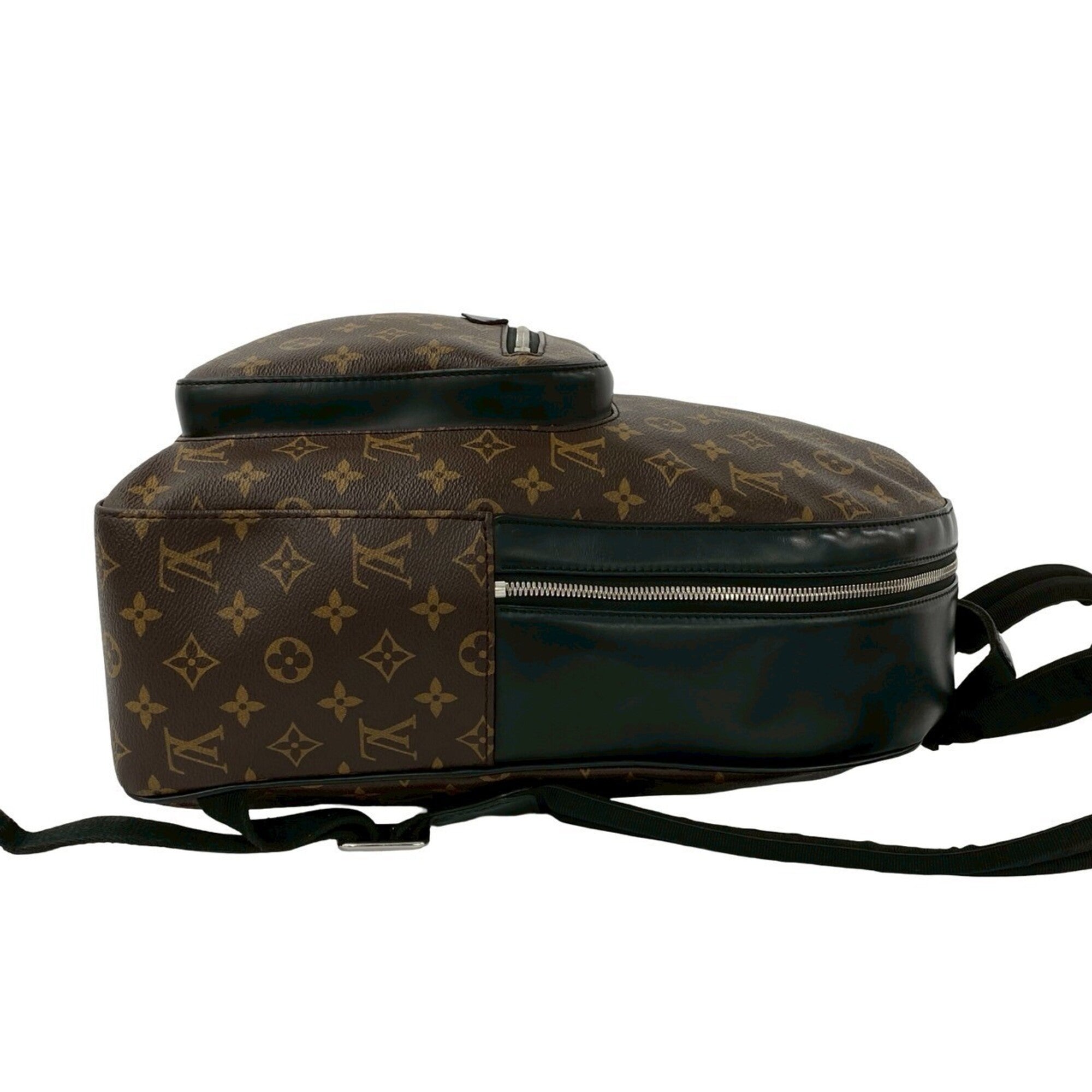 Louis Vuitton Black Brown Leather Pvc Backpack (Pre-Owned)