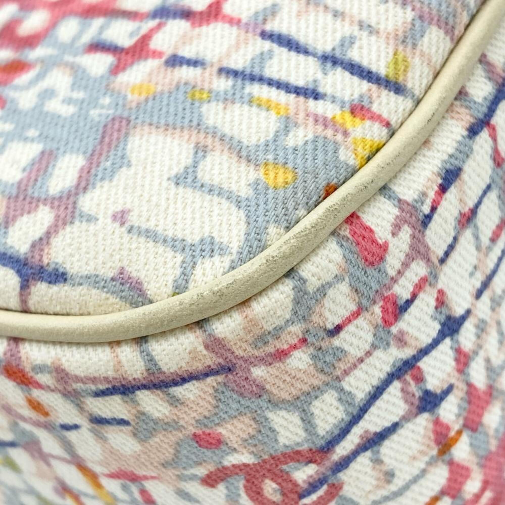 Chanel Beige Multi-Color Canvas Shoulder Bag (Pre-Owned)