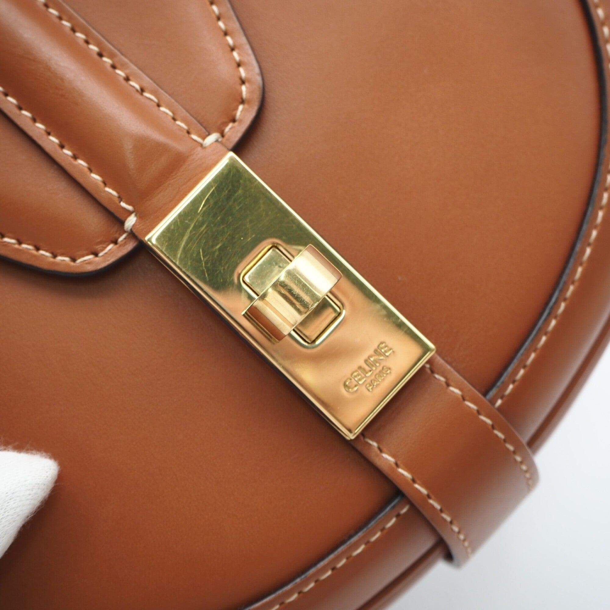 Celine Brown Leather Shoulder Bag (Pre-Owned)