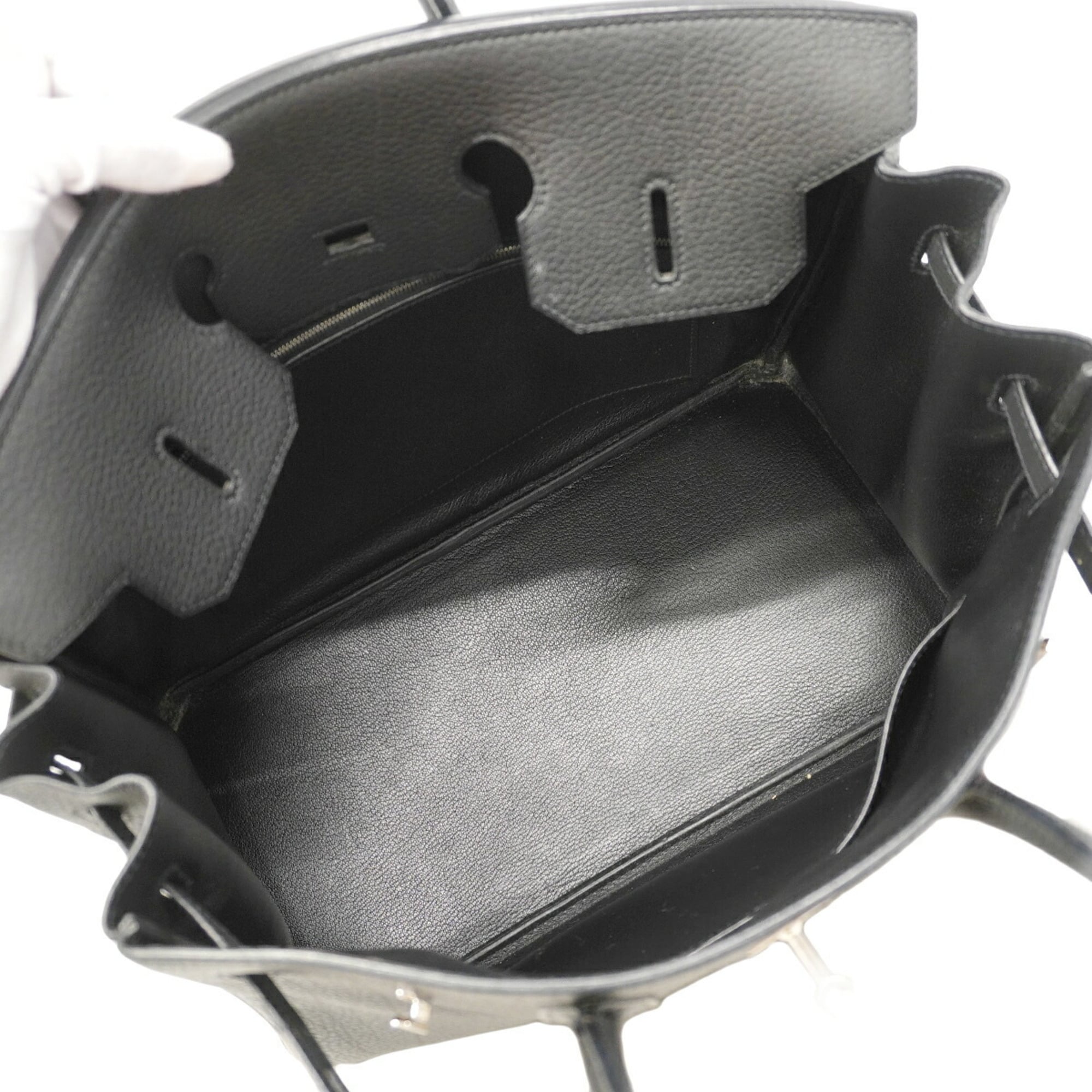 Hermes Black Fjord Leather Handbag (Pre-Owned)
