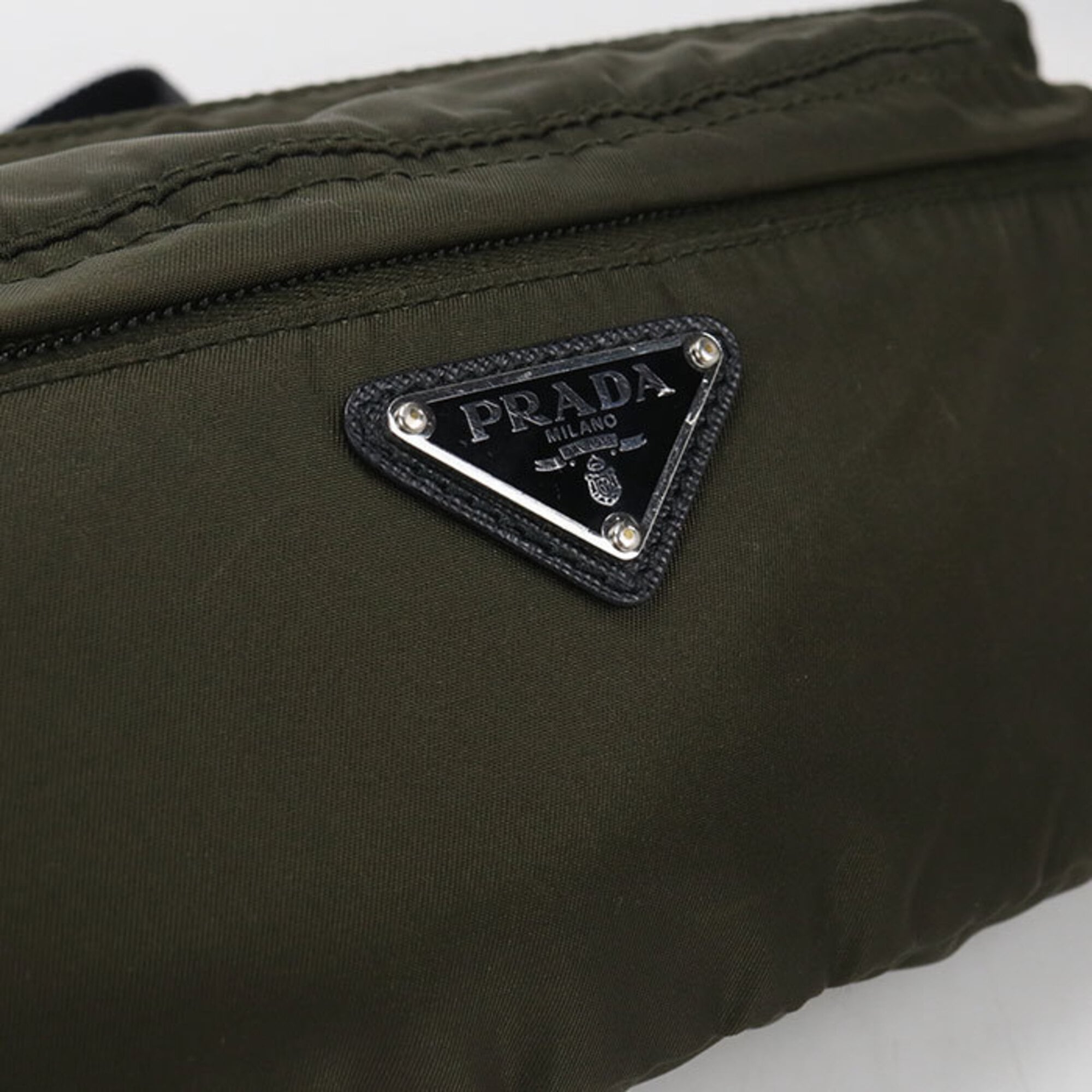 Prada Khaki Nylon Sling Bag (Pre-Owned)