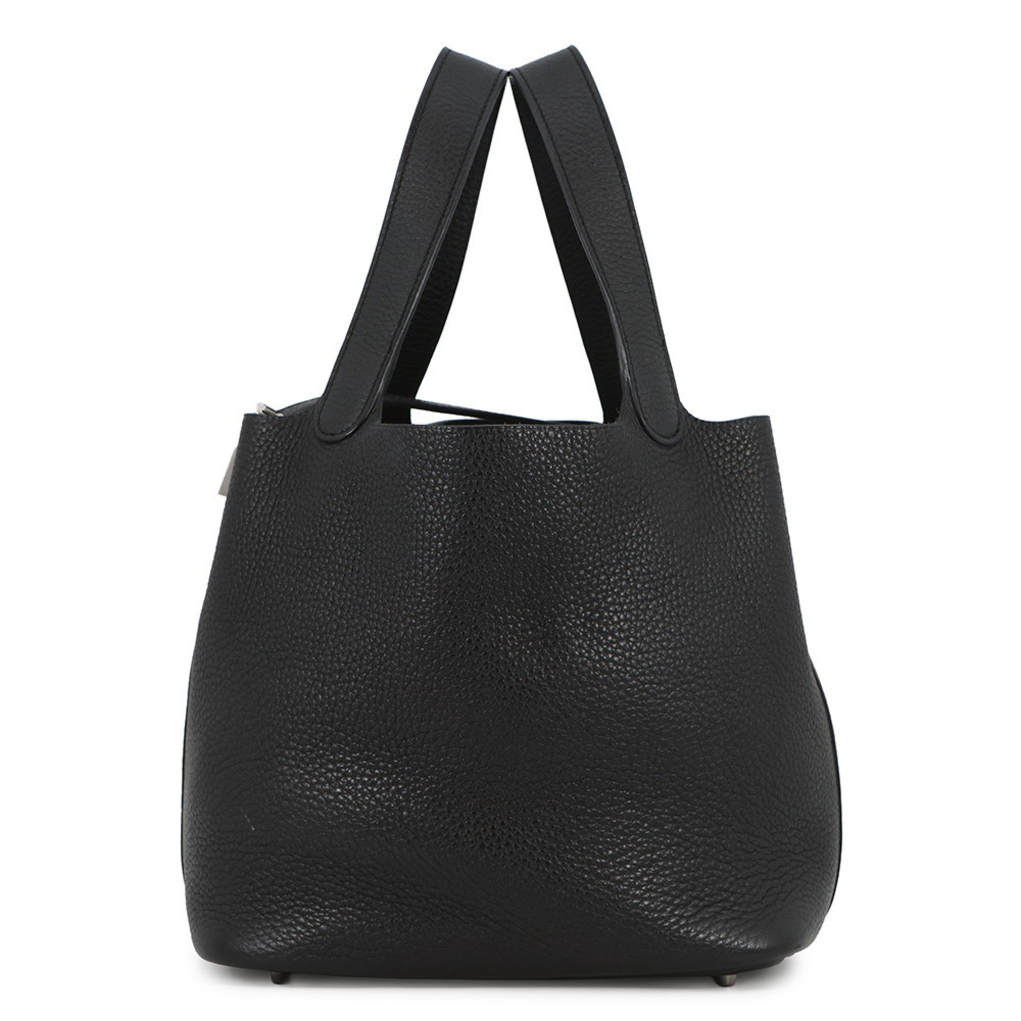 Hermes Black Taurillon Clemence Leather Handbag (Pre-Owned)