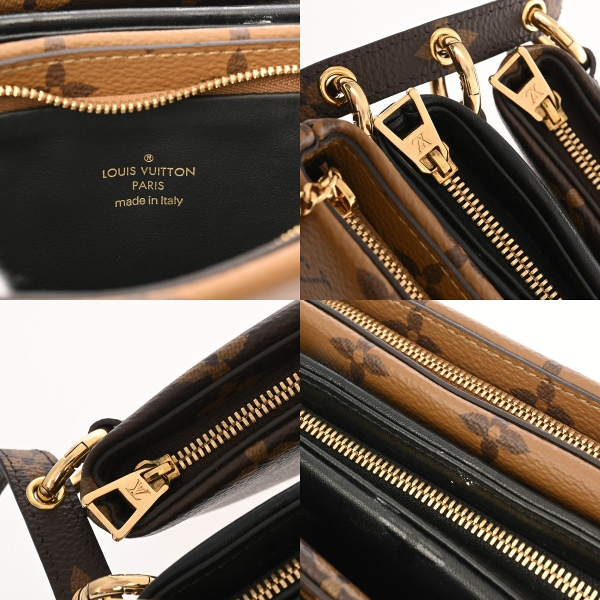 Louis Vuitton Black Brown Monogram Canvas Pochette Shoulder Bag (Pre-Owned)