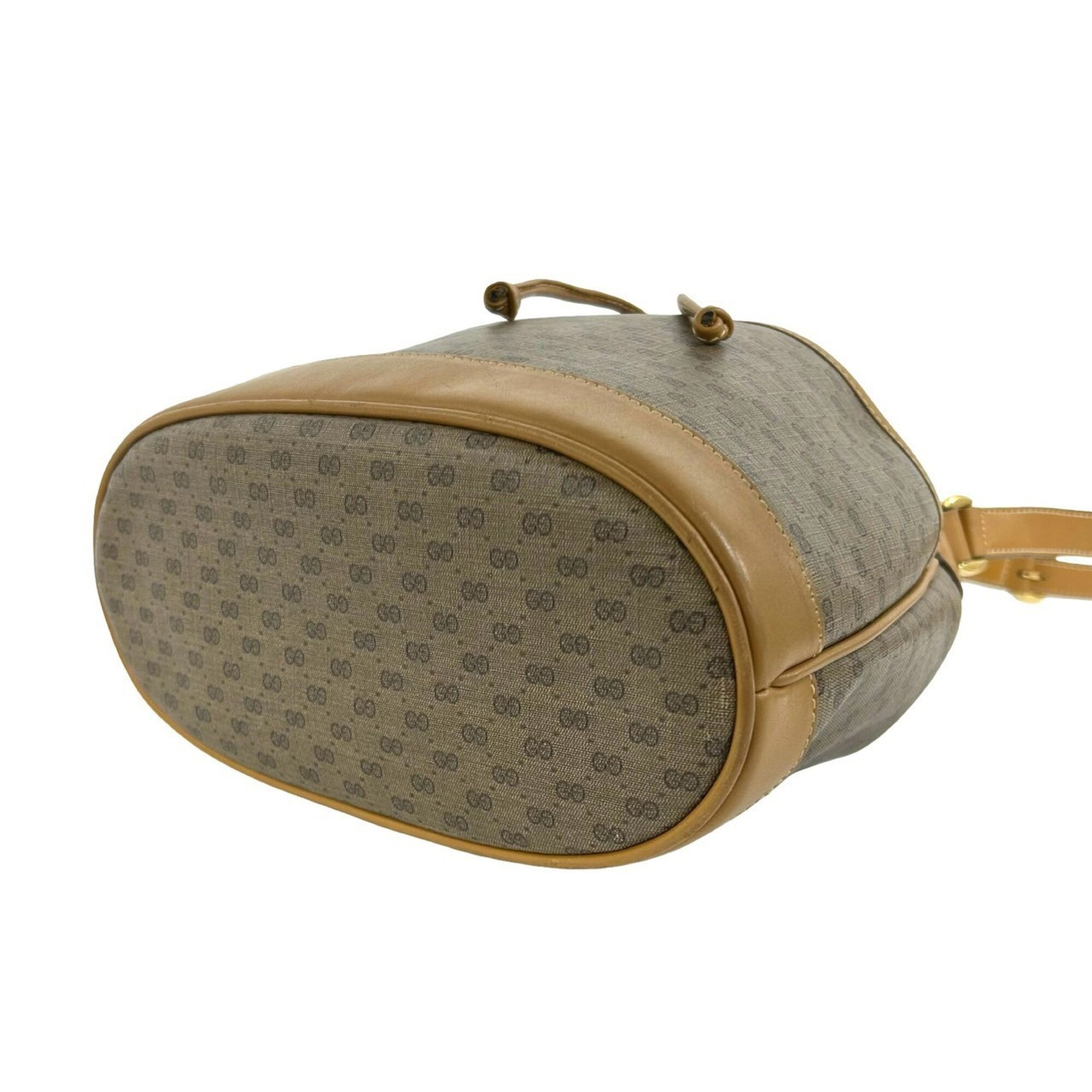 Gucci Brown Leather Pvc Shoulder Bag (Pre-Owned)