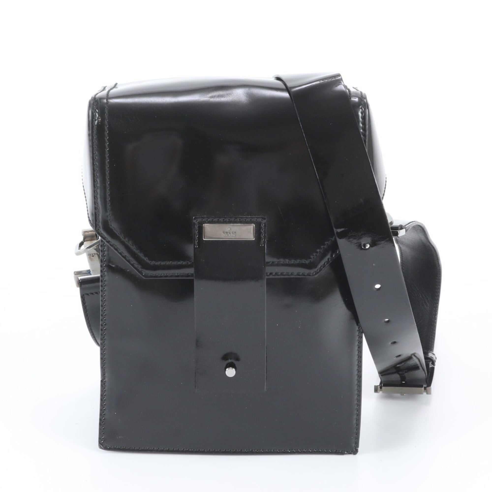 Gucci Black Leather Crossbody Bag Shoulder Bag (Pre-Owned)
