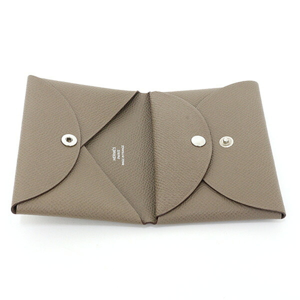 Hermes Etoupe Gray Epsom Leather Coin Purse/Coin Case (Pre-Owned)
