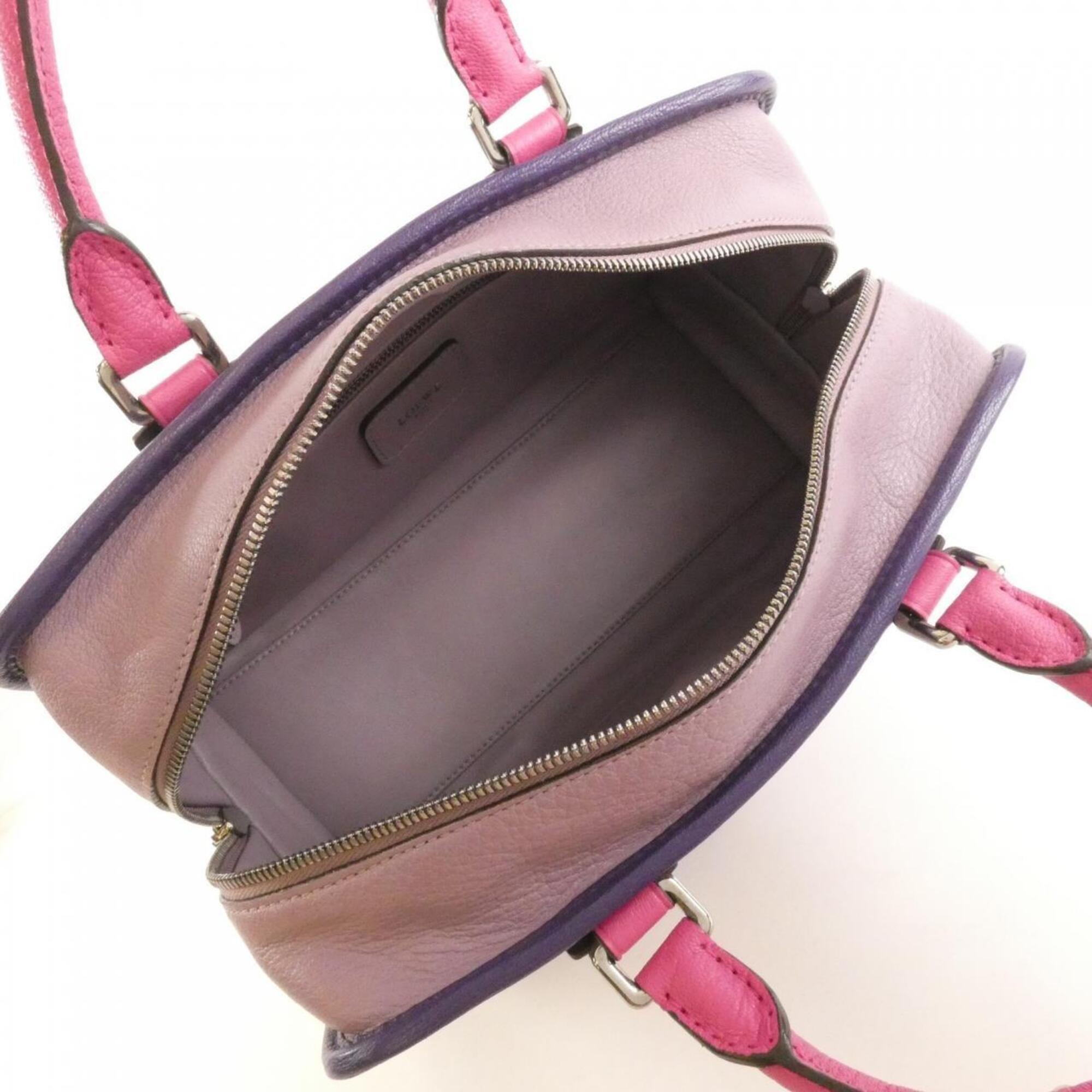 Loewe Pink Purple Leather Handbag (Pre-Owned)