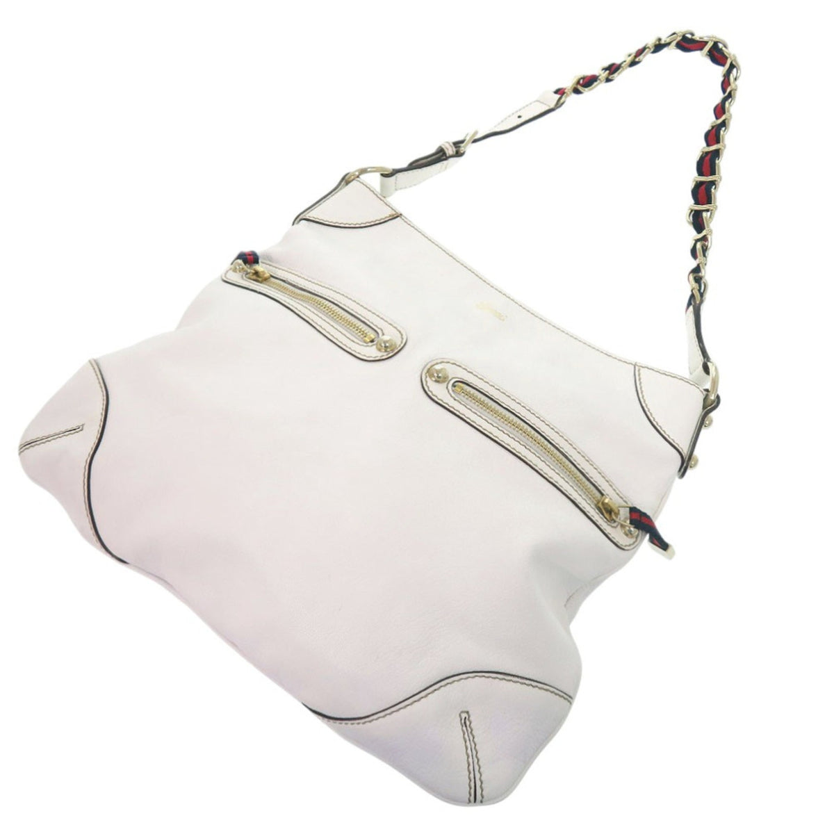 Gucci White Leather Shoulder Bag (Pre-Owned)