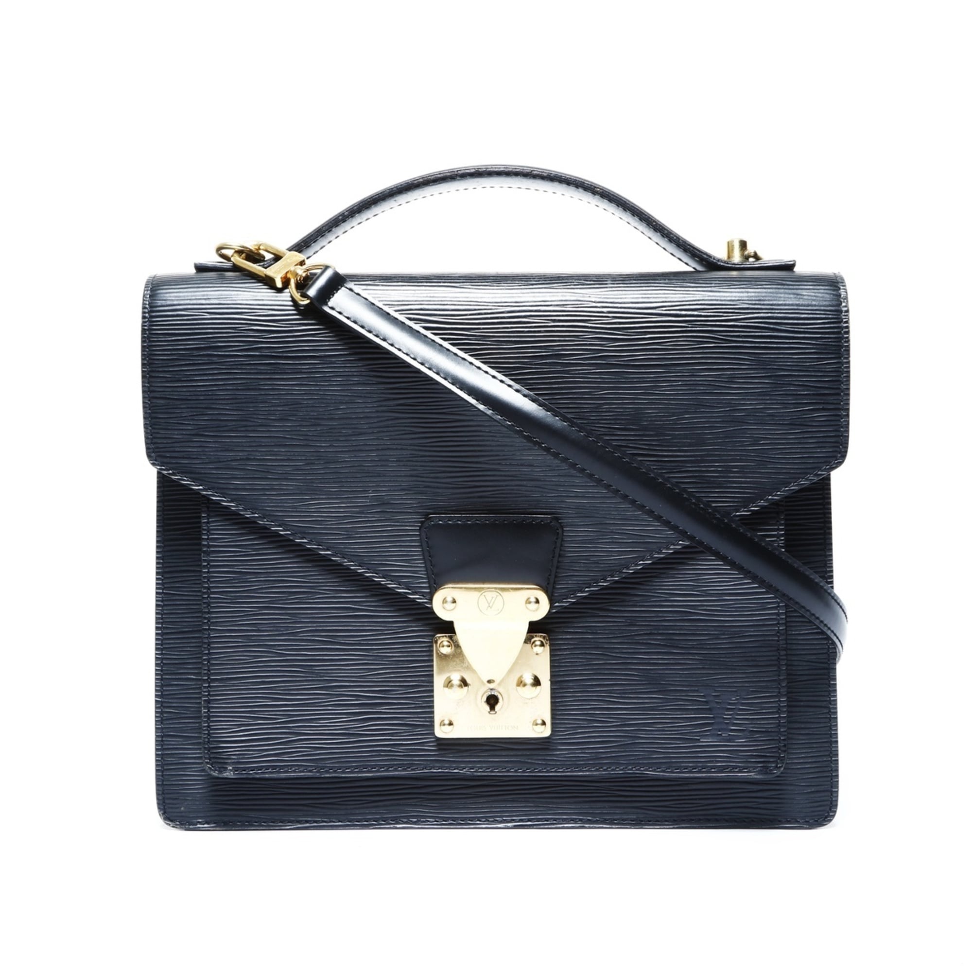 Louis Vuitton Epi Black Epi Leather Handbag (Pre-Owned)