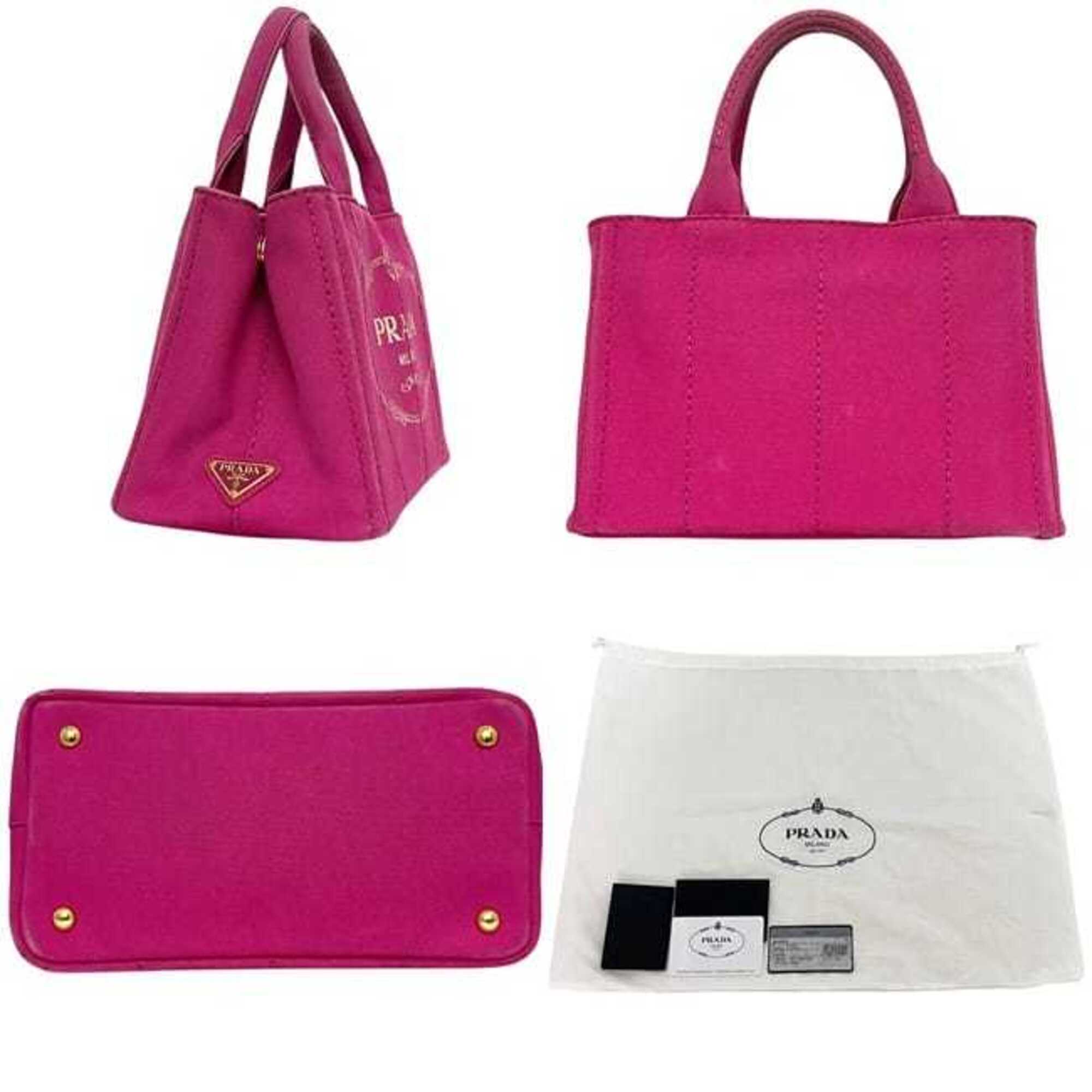 Prada Pink Canvas Tote Bag (Pre-Owned)