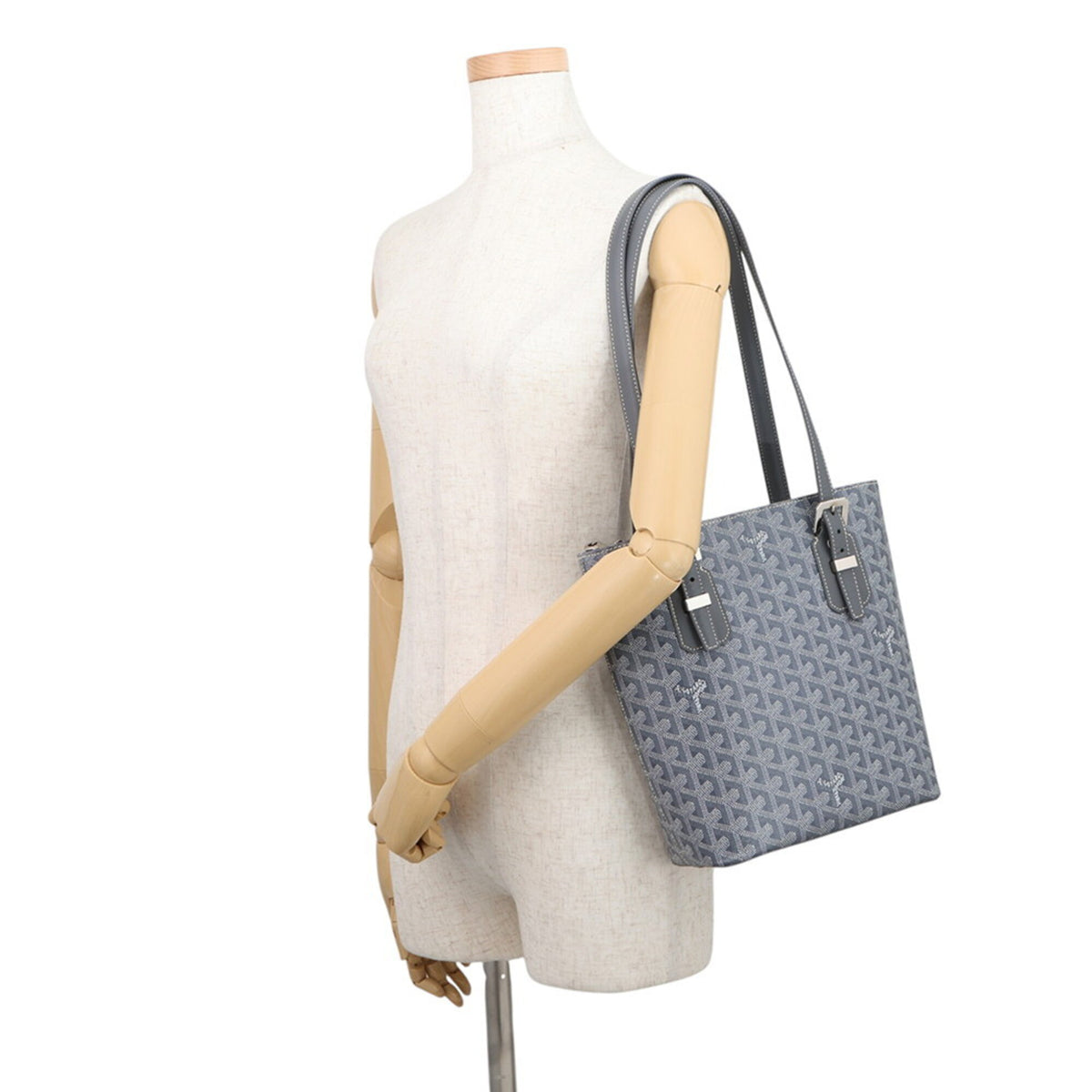 Goyard Gray White Pvc Handbag Shoulder Bag (Pre-Owned)