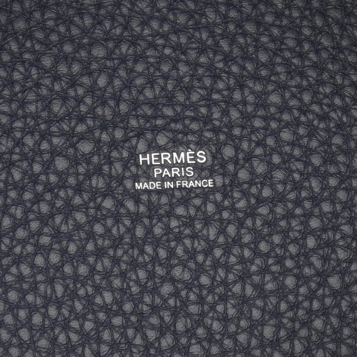 Hermes Blue Nuit Navy Taurillon Clemence Leather Leather Handbag (Pre-Owned)