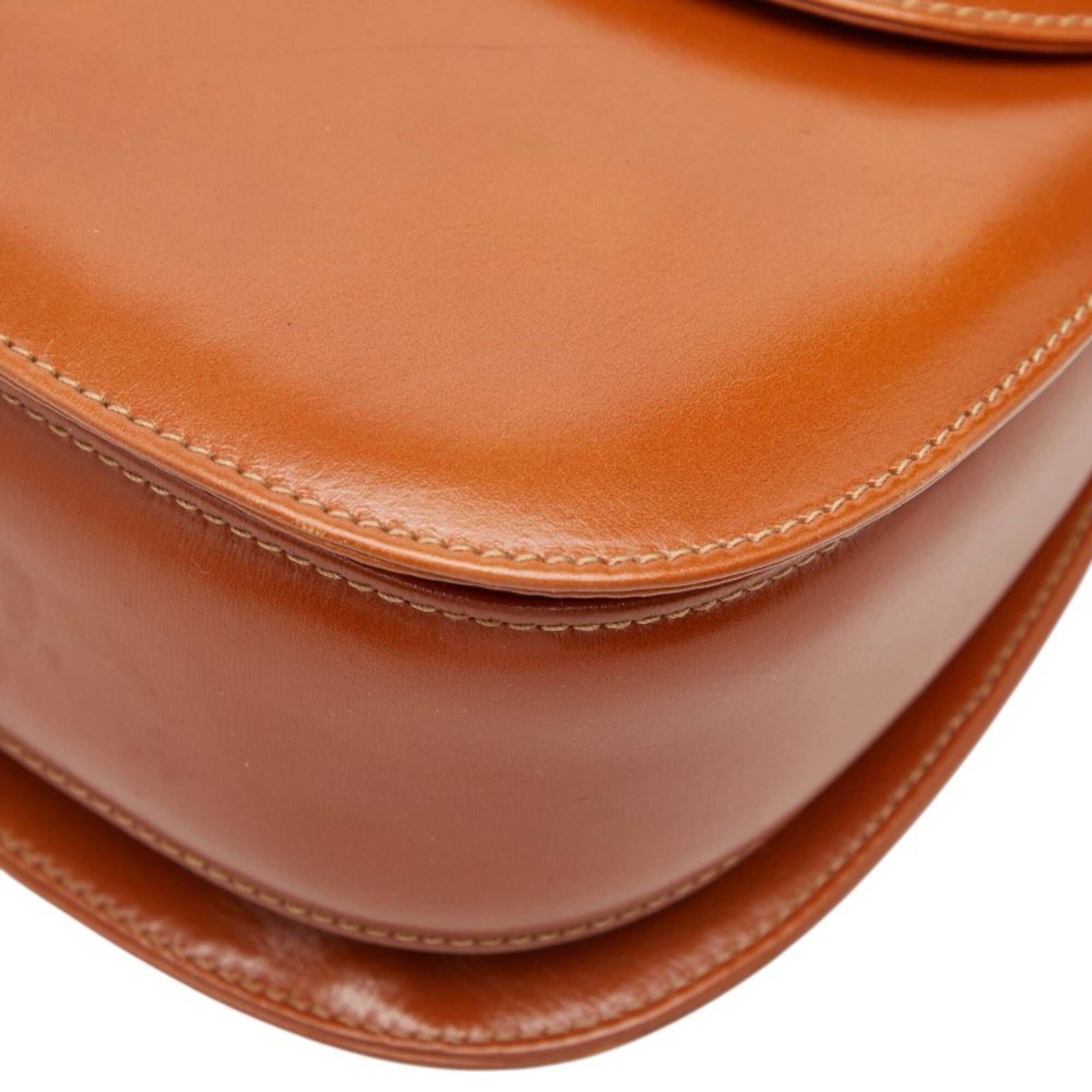 Gucci Brown Leather Handbag Shoulder Bag (Pre-Owned)