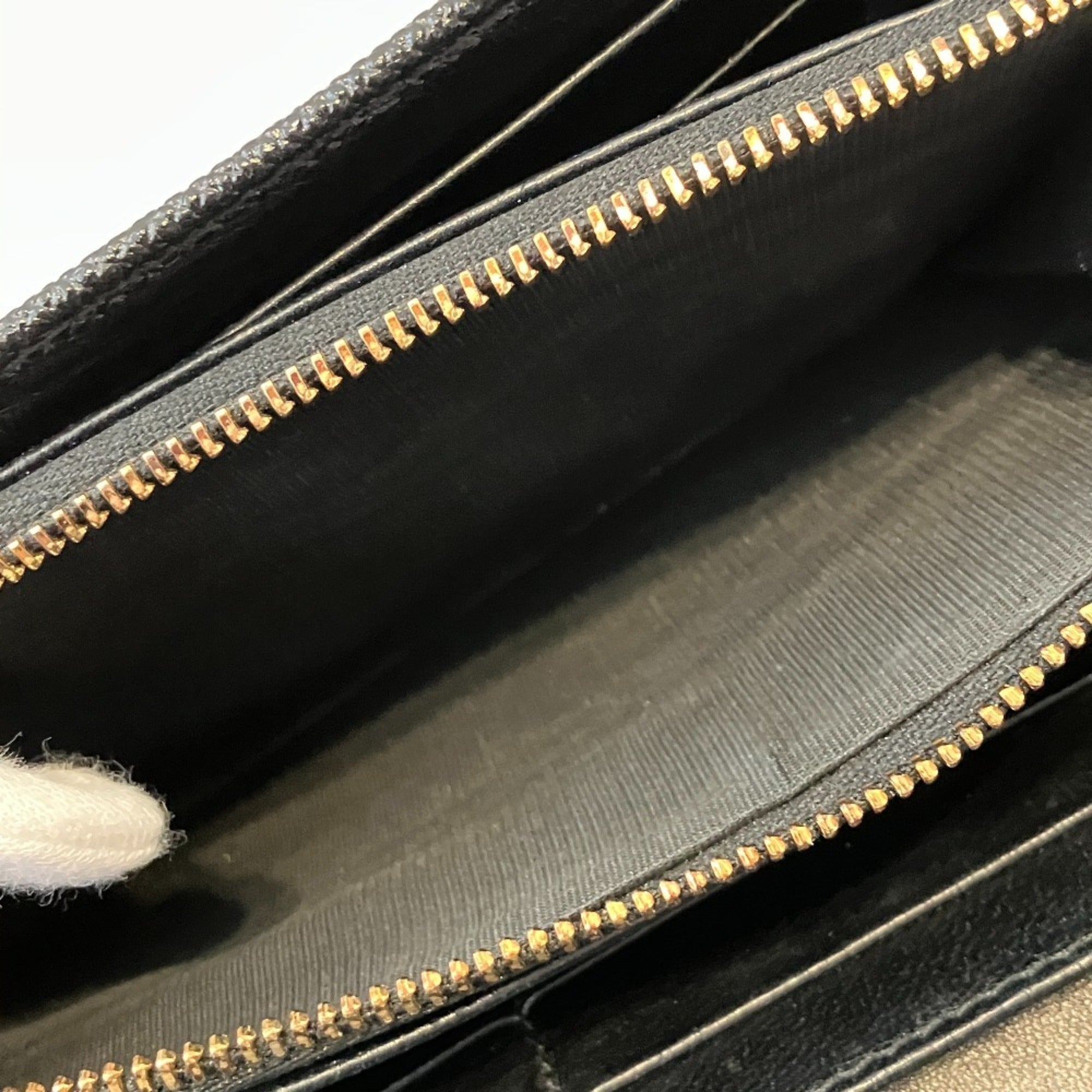 Bvlgari Black Leather Long Wallet (Bi-Fold) (Pre-Owned)