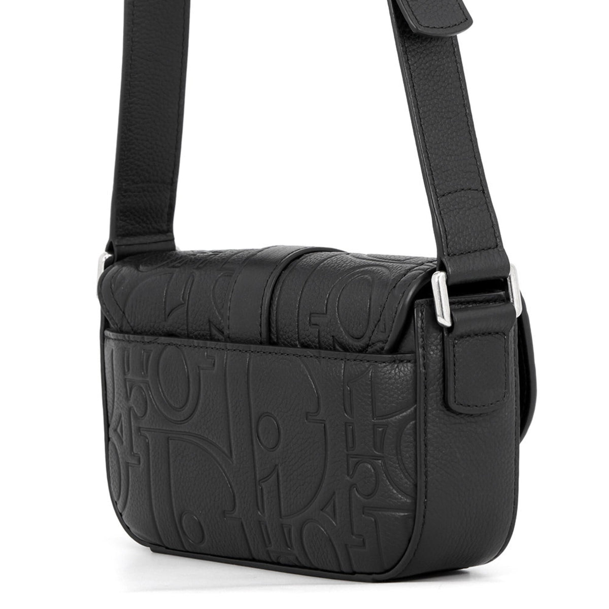 Christian Dior Black Leather Handbag Messenger Bag Shoulder Bag (Pre-Owned)
